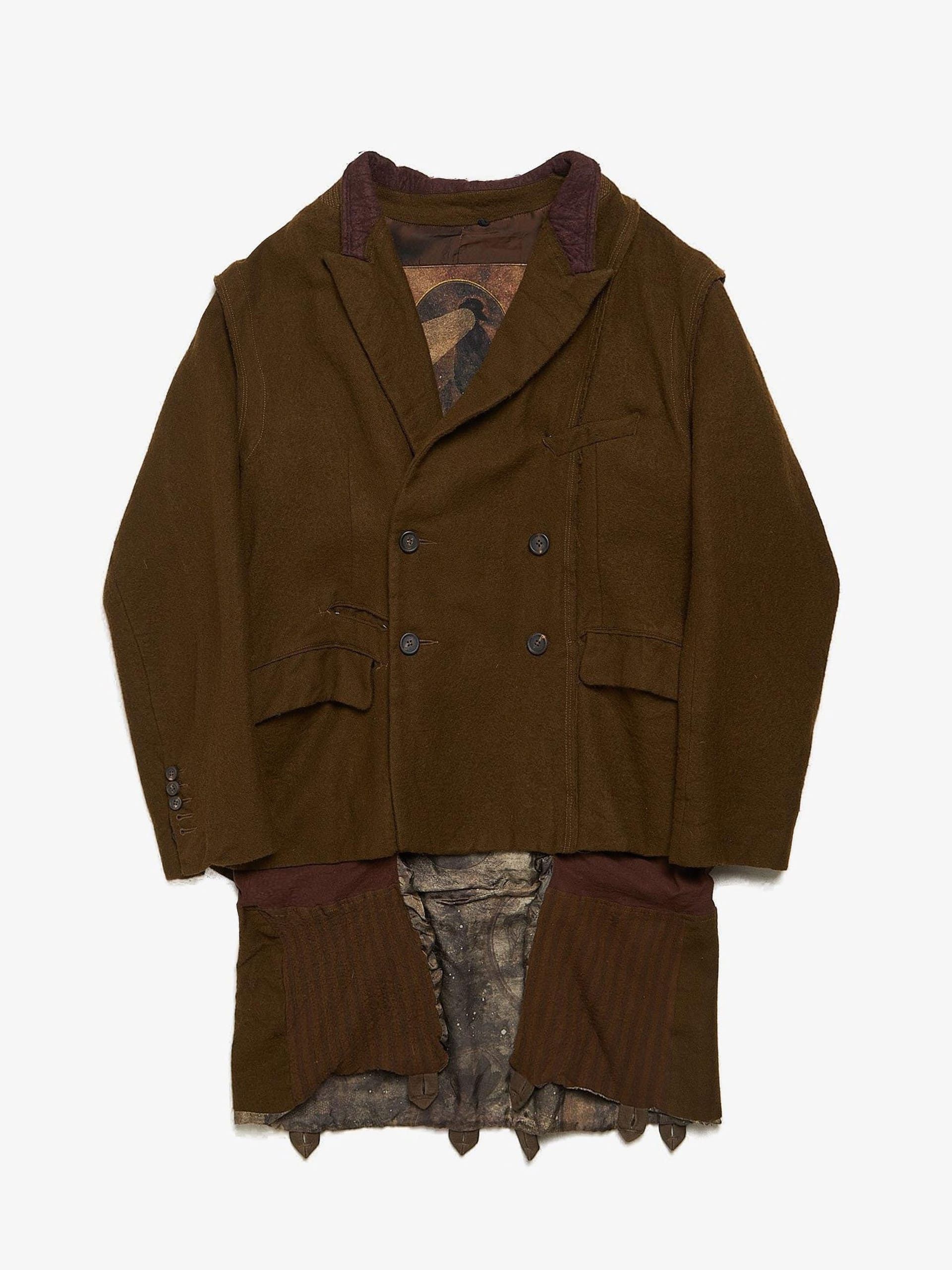 Ziggy Chen Brown AW23 Double Layered Wool Blazer Coat | Grailed