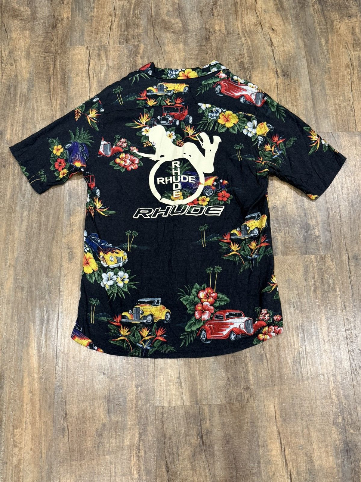 Rhude RARE Rhude Hot Rod Hawaiian Girl Logo Button Up Shirt Cars Size US M / EU 48-50 / 2 - 1 Thumbnail