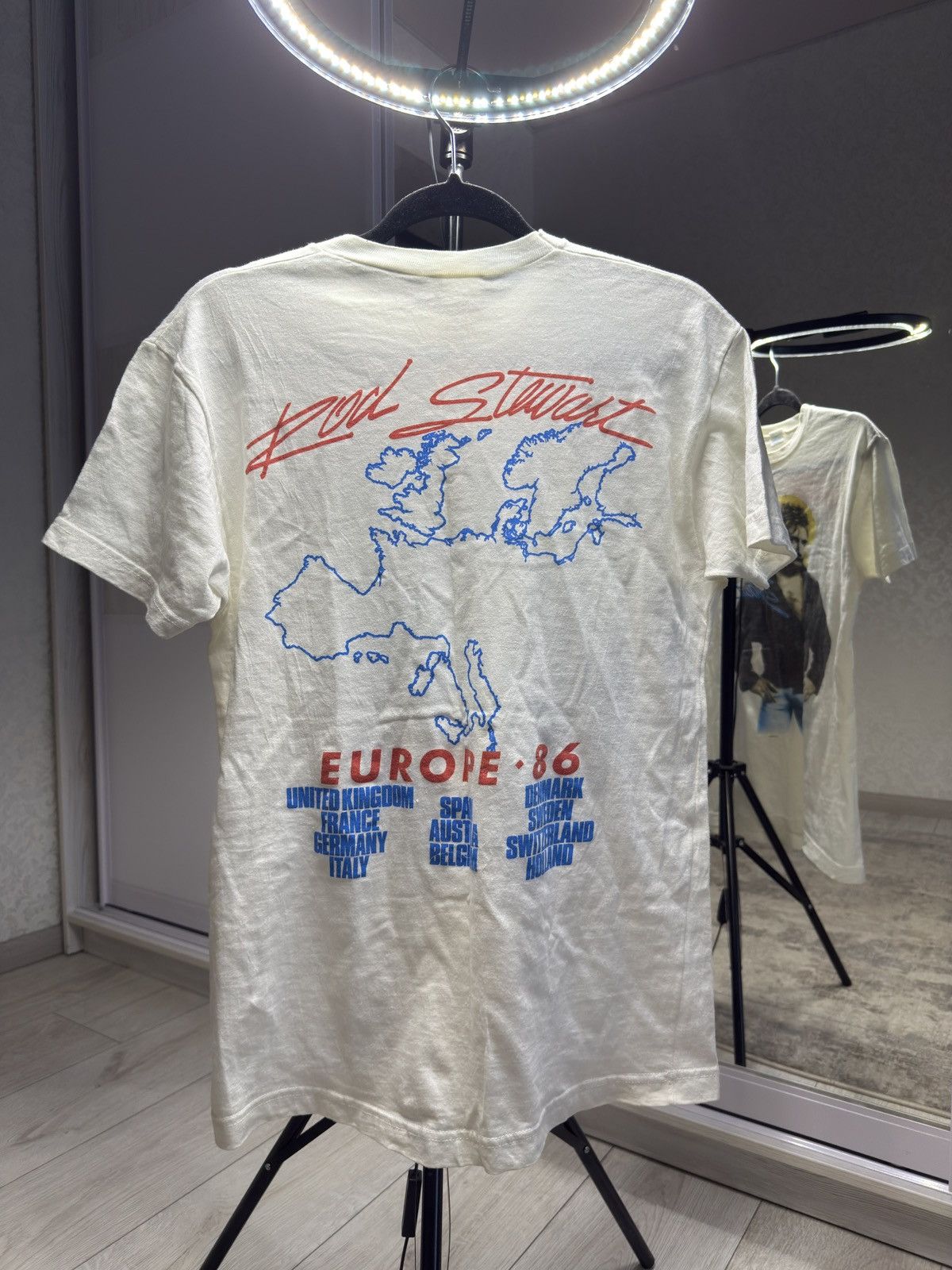 Band Tees Vintage 1986 Rod Stewart Tour T-Shirt Size US L / EU 52-54 / 3 - 2 Thumbnail