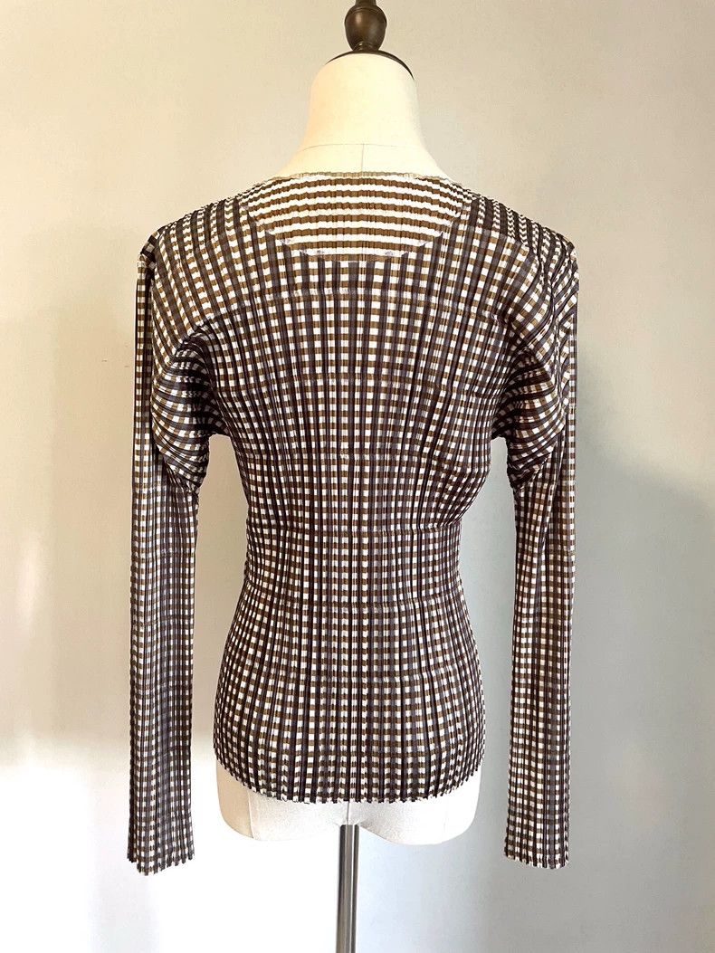 Issey Miyake Issey Miyake size:3 Brown bamboo long-sleeved top Size M / US 6-8 / IT 42-44 - 3 Thumbnail