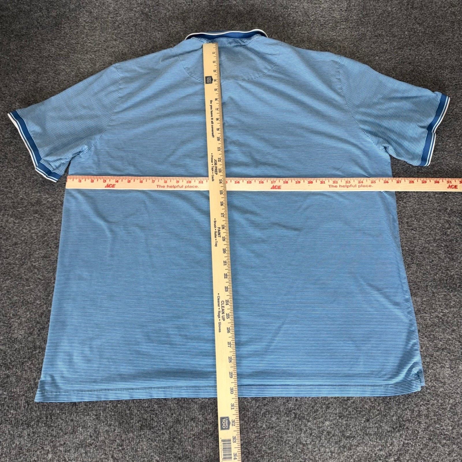 Other Buttercloth Icy Cotton Men 3XL Blue Striped Polo Shirt Size US XXL / EU 58 / 5 - 3 Thumbnail