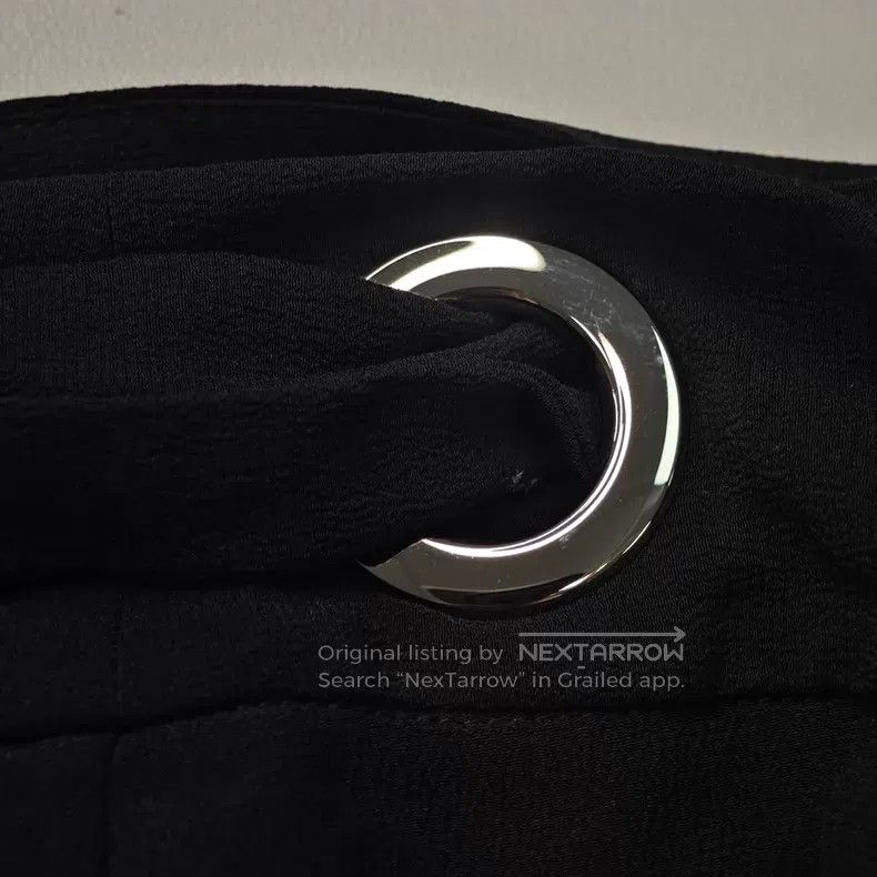 Hermes Hermes Black Metal Ring Belted Silk Skirt Size 25" / US 0 / IT 36 - 7 Thumbnail
