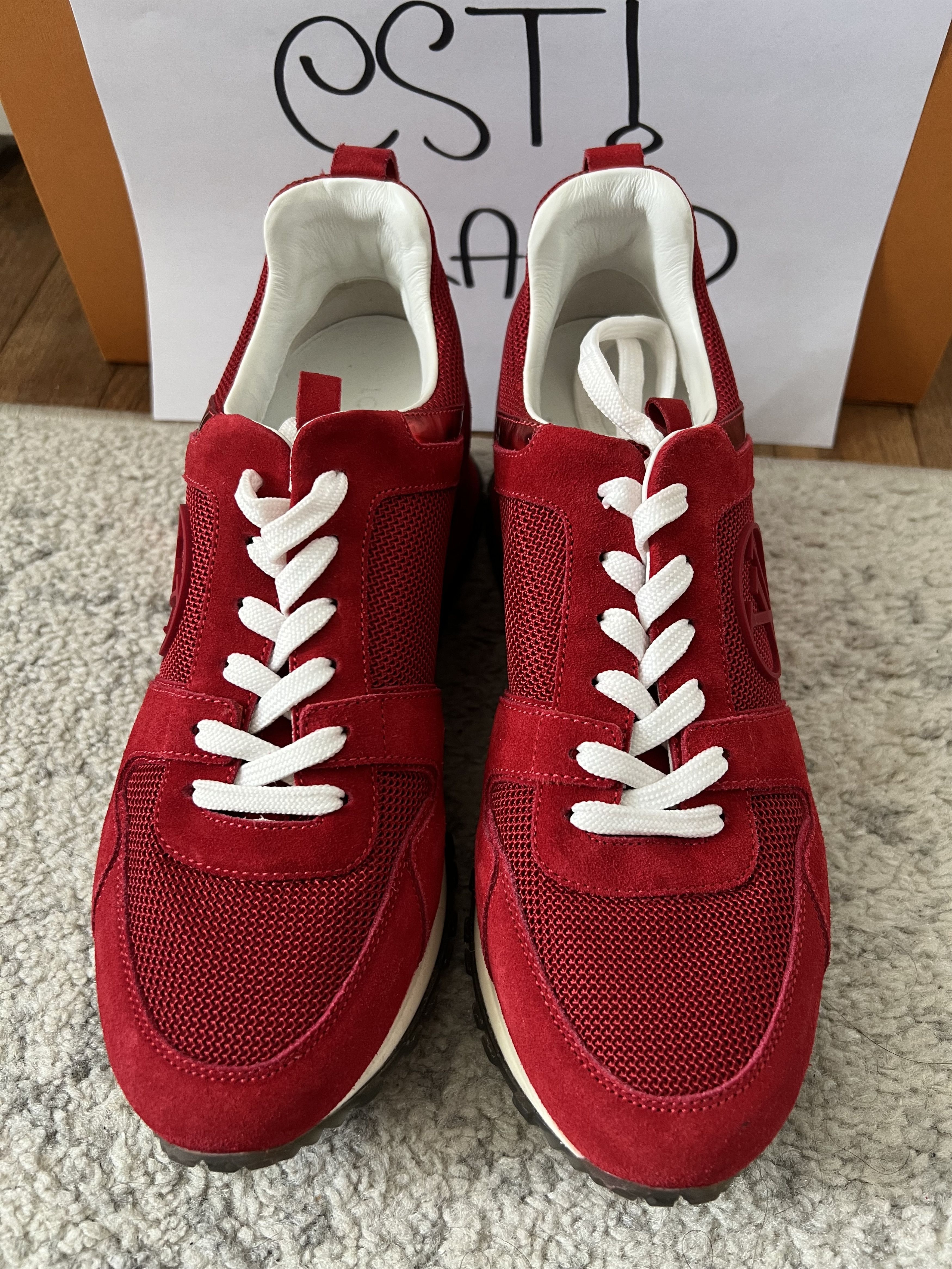Louis Vuitton Suede Calfskin Run Away Platform Sneakers