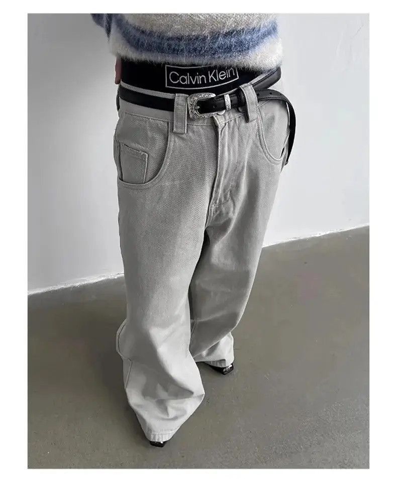 Japanese Brand Fashion Dragging Skater Baggy Jeans Unisex Size US 33 - 4 Thumbnail
