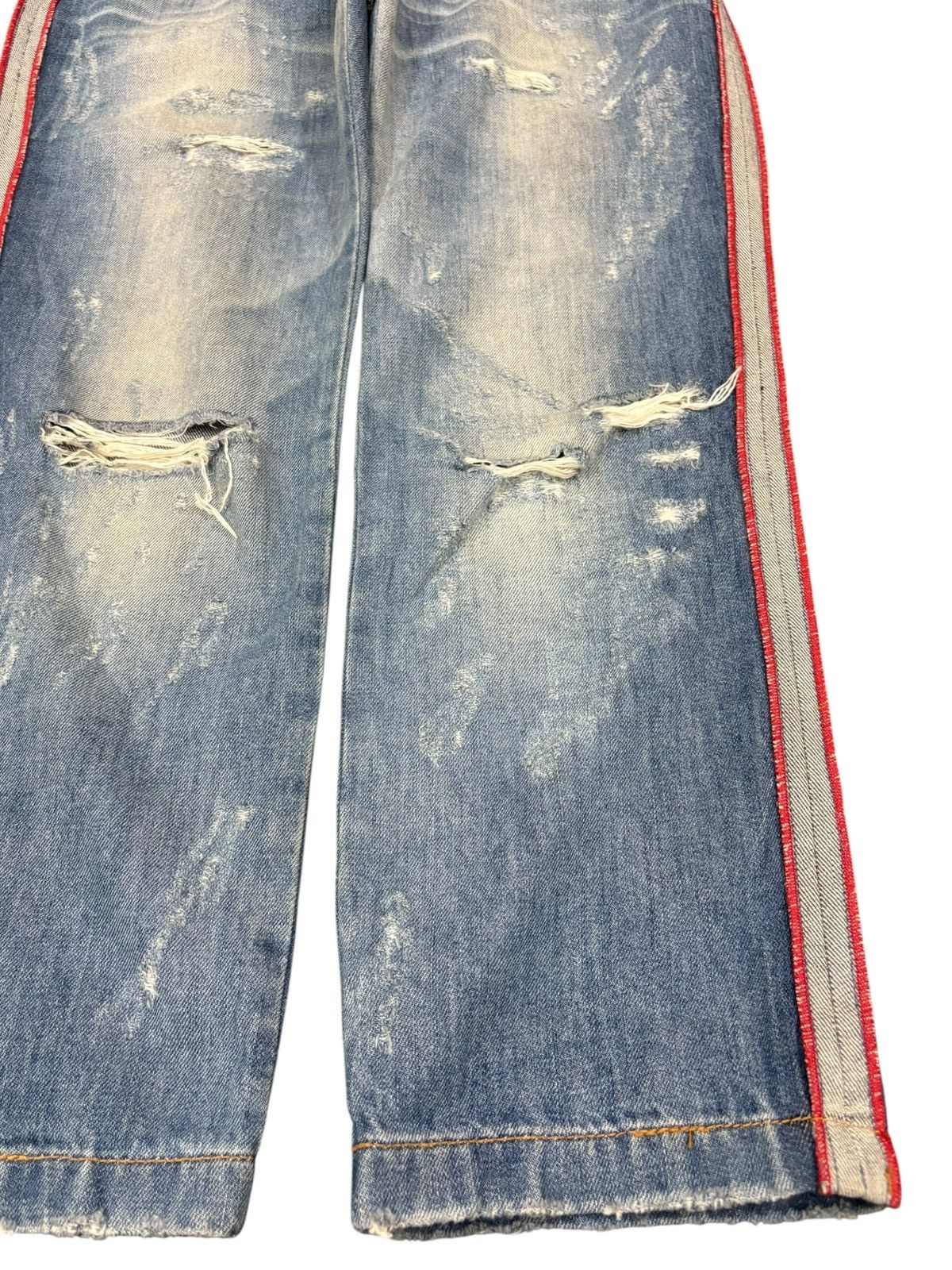 Dolce & Gabbana Vintage Italy Dolce Gabbana Faded Wash Distress Capri Jeans Size 29" - 7 Thumbnail