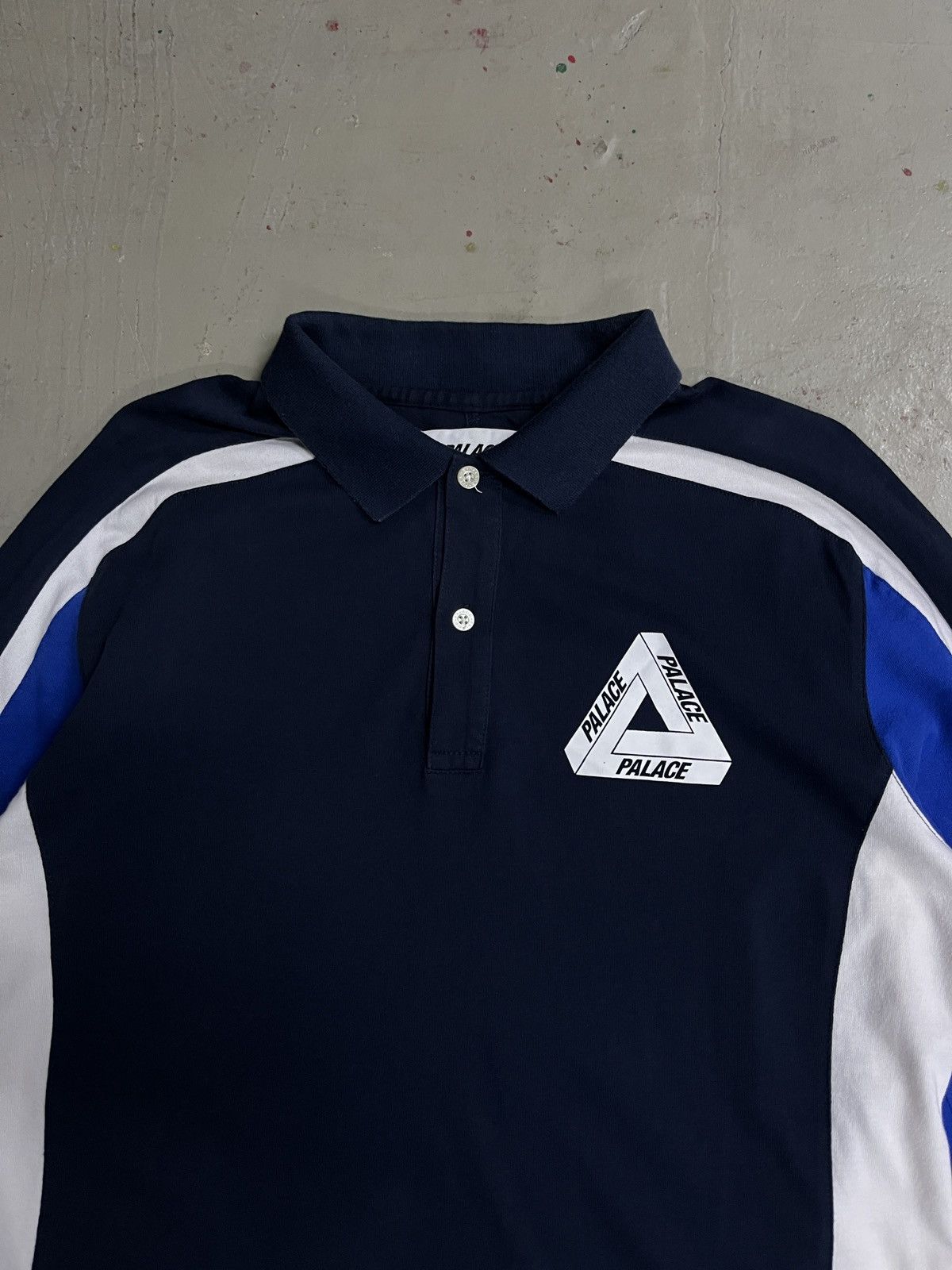 Palace Palace Yaman Blue Polo Striped Rugby Shirt Size US M / EU 48-50 / 2 - 2 Thumbnail