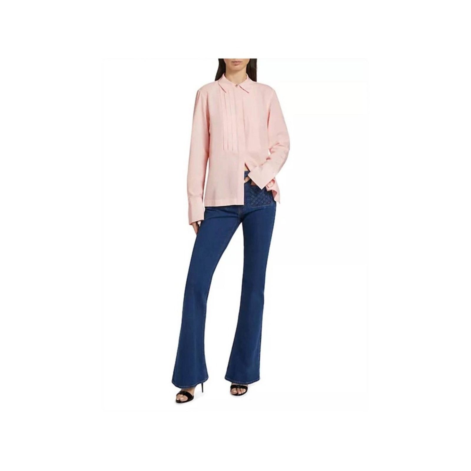 Derek Lam 10 Crosby Derek Lam 10 Crosby Valera Pleated Cotton-Blend Shirt Size M / US 6-8 / IT 42-44 - 2 Thumbnail