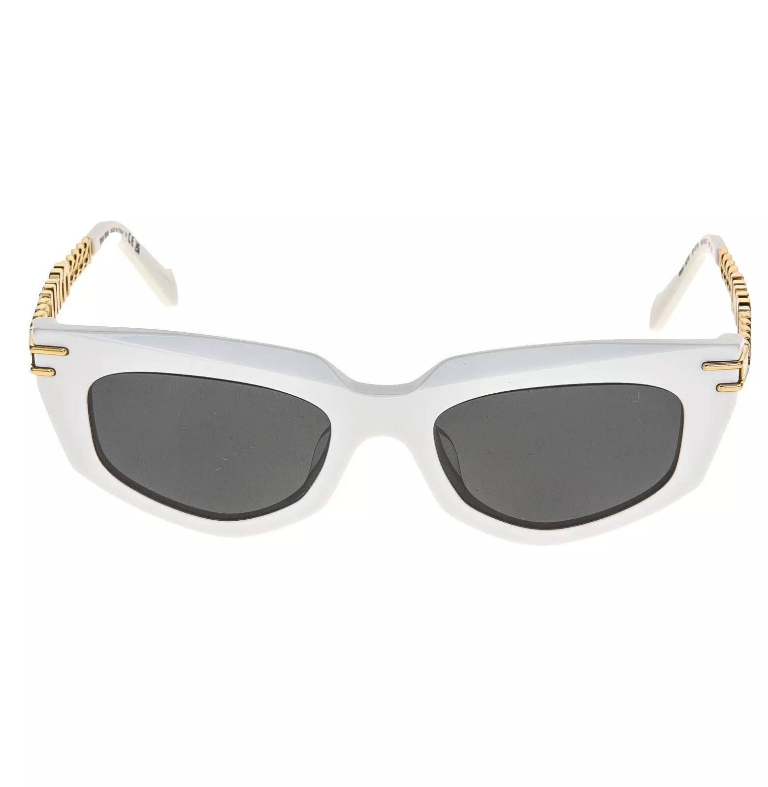 Miu Miu MIU MIU LOGO CHAIN MU12WS Gold White Geometric Luxury 12W Size ONE SIZE - 5 Thumbnail