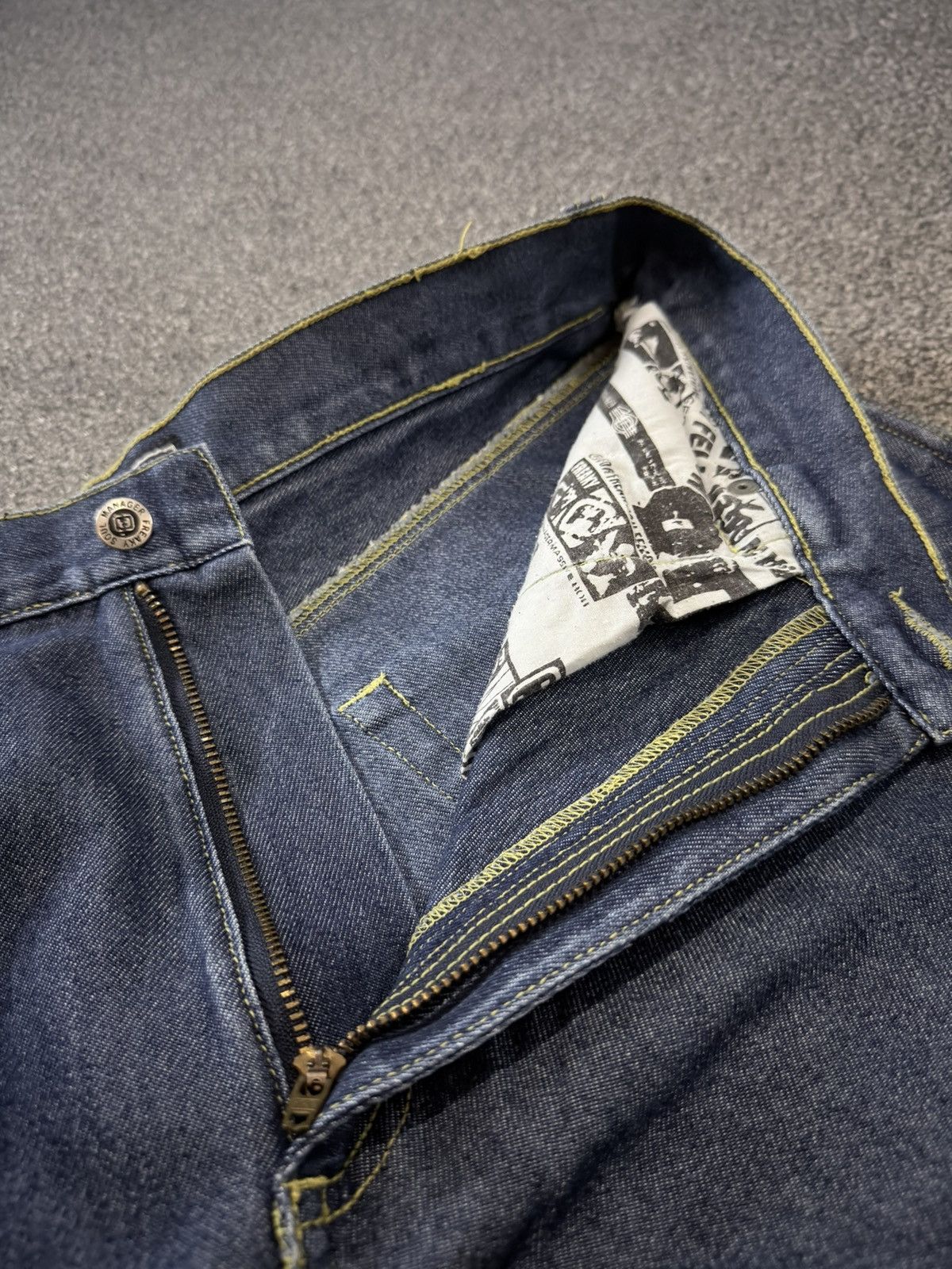 Hypebeast Archive ‼️ Baggy Frerky Soul Massive y2k Heavy Denim Jeans Size US 34 / EU 50 - 14 Thumbnail