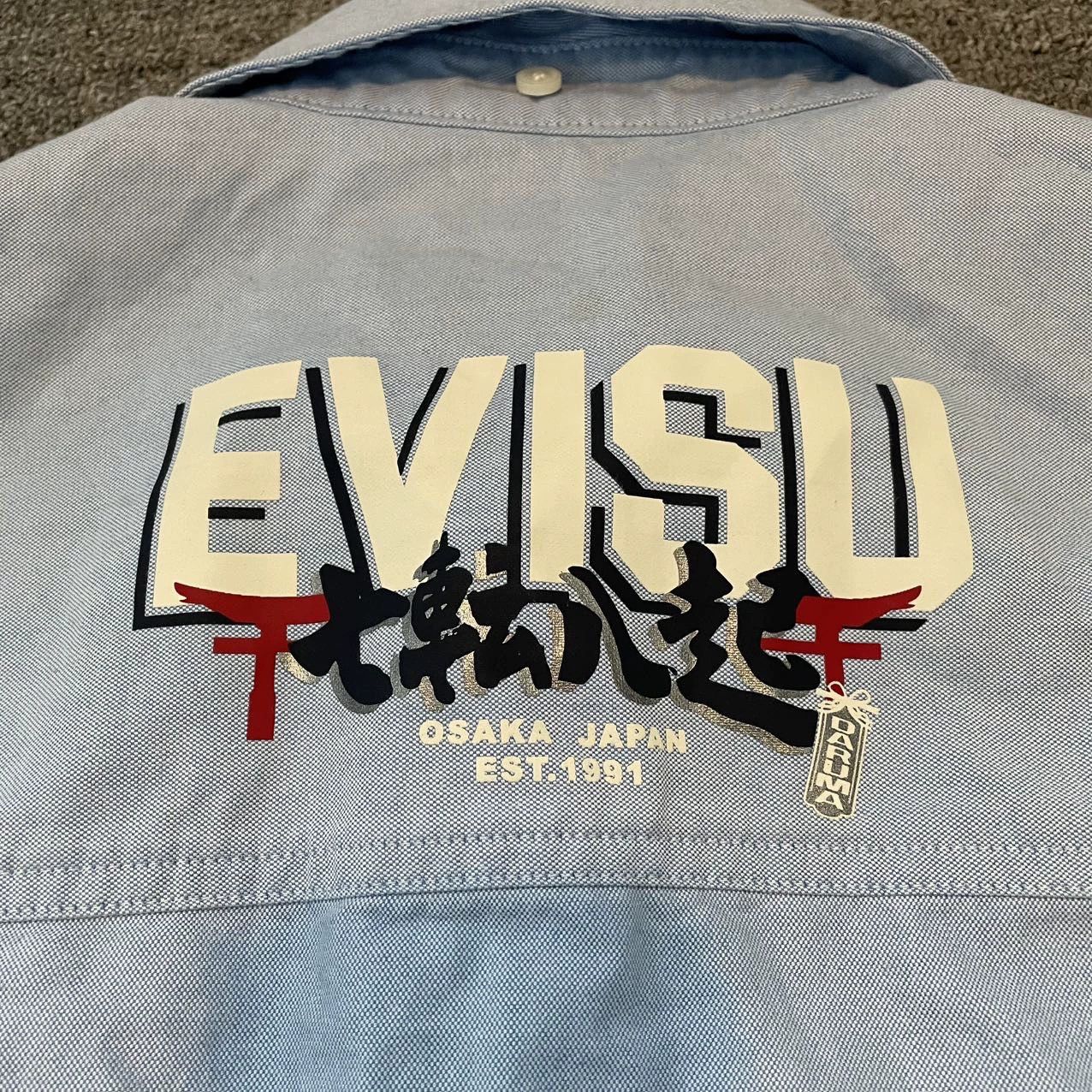 Evisu EVISU 7-8 Home Flower Blue XL 99 New LS Shirt Size US XL / EU 56 / 4 - 3 Thumbnail