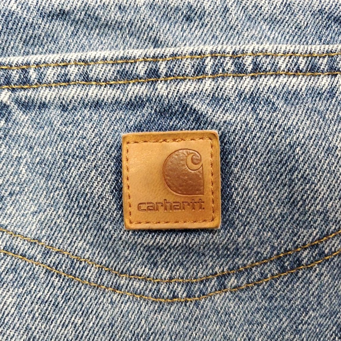 Carhartt VINTAGE Carhartt Jeans Men 40x30 Blue Denim Black Lined Outdoor Work B155 DST Pants Size US 40 / EU 56 - 7 Thumbnail