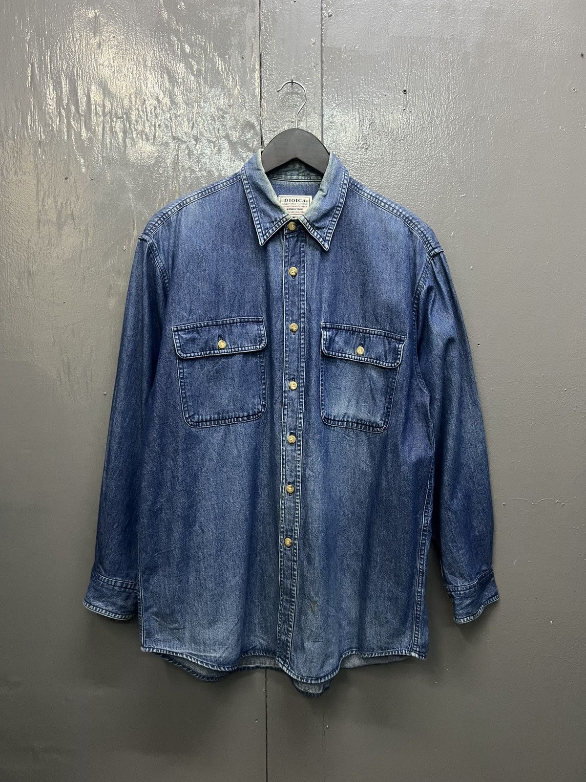 Japanese Brand Dioica Denim Shirt Double Pocket Size US M / EU 48-50 / 2 - 1 Thumbnail