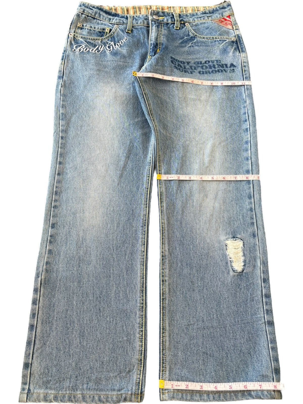 Body Glove Vintage Body Glove California Painted Distress Baggy Jeans Size US 34 / EU 50 - 8 Thumbnail