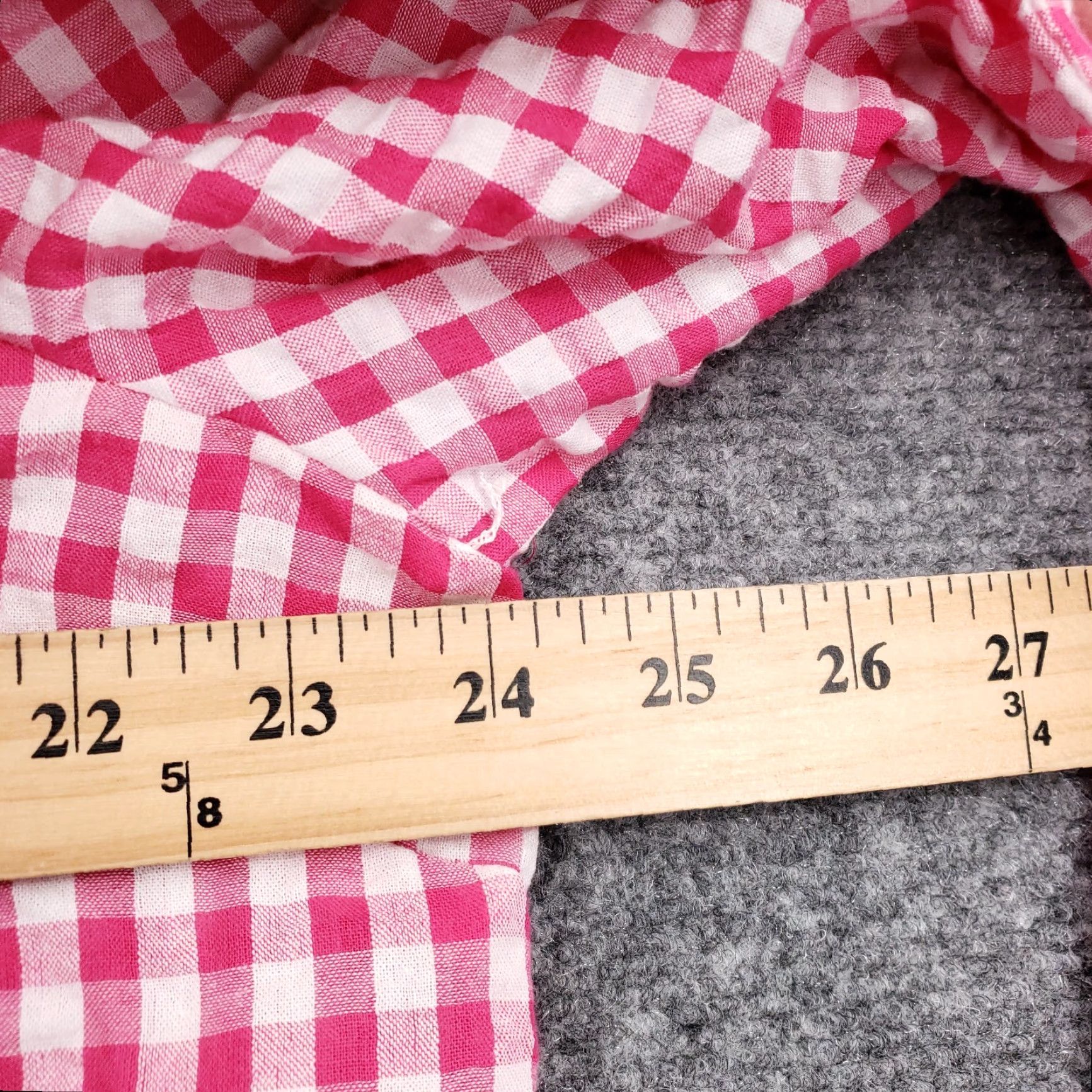Vintage Love J Blouse Shirt Womens 3X XXXL Plus Pink Plaid Long Sleeve Shirt Blouse Size XXL / US 16-18 / IT 52-54 - 5 Thumbnail