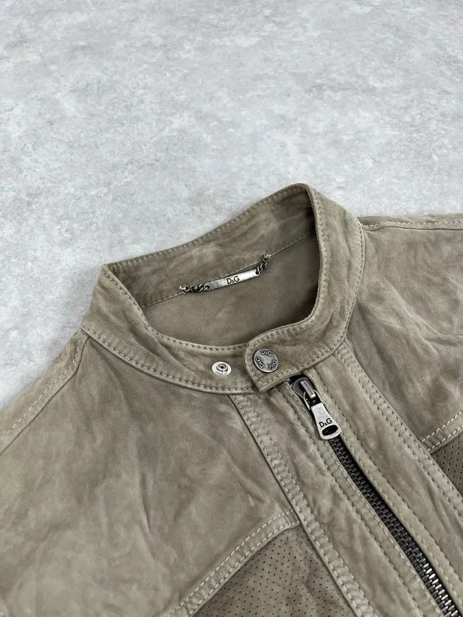 Dolce & Gabbana 2000s Dolce & Gabbana Grey Suede Leather Jacket Size US M / EU 48-50 / 2 - 5 Thumbnail