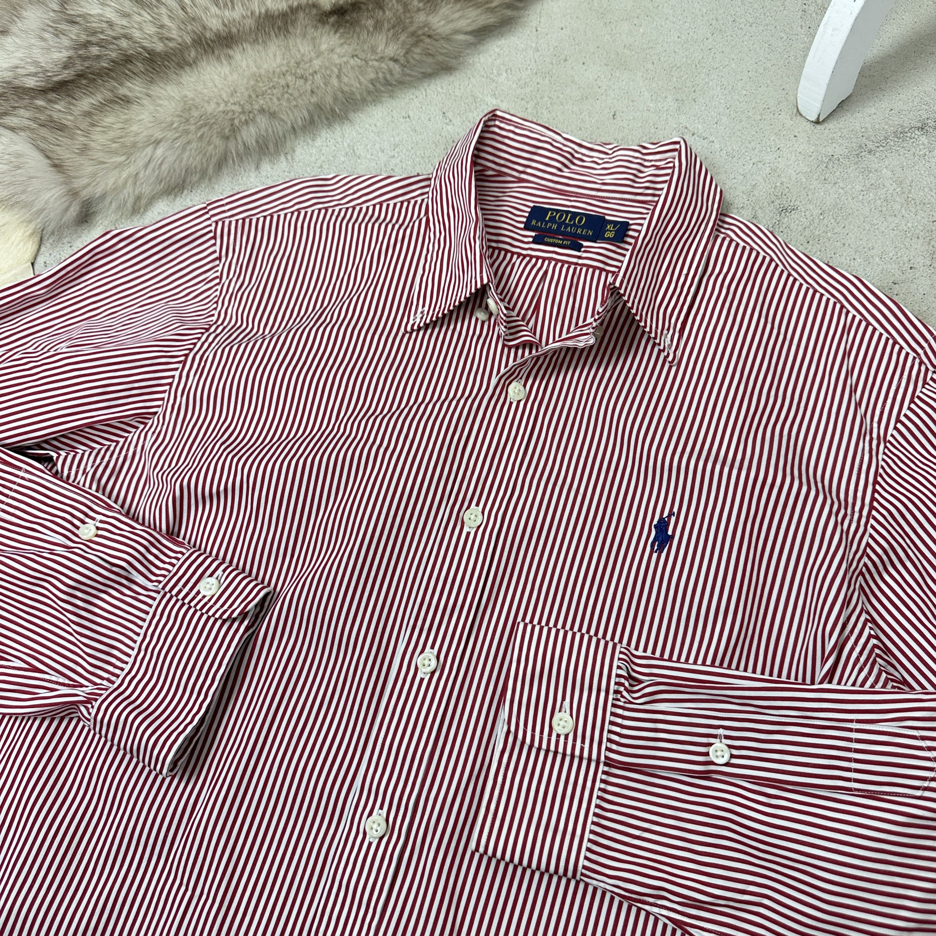 Polo Ralph Lauren Vintage Pinstripe Button Down Polo Ralph Lauren Shirt Y2K Size US XL / EU 56 / 4 - 2 Thumbnail