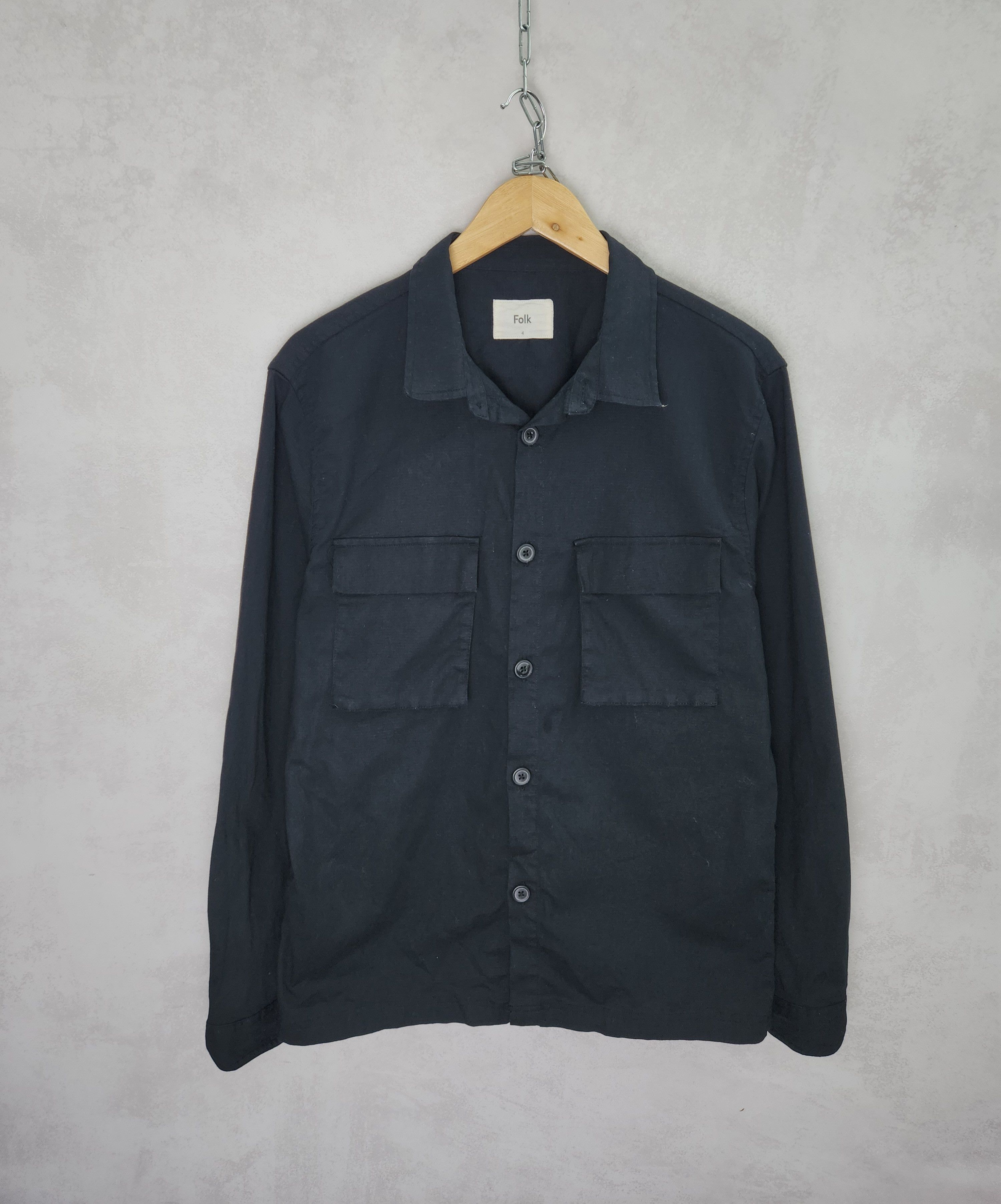 Folk Folk black cotton buttons down shirt size 4 Size US M / EU 48-50 / 2 - 1 Thumbnail