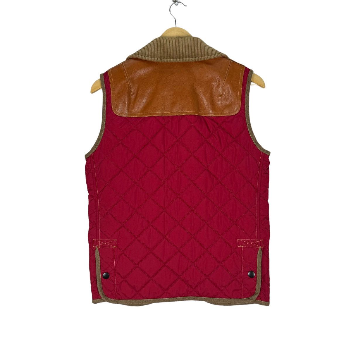 Junya Watanabe 🔥JUNYA WATANABE FW2014 QUILTED NYLON COWHIDE LEATHER VEST Size US XS / EU 42 / 0 - 10 Thumbnail