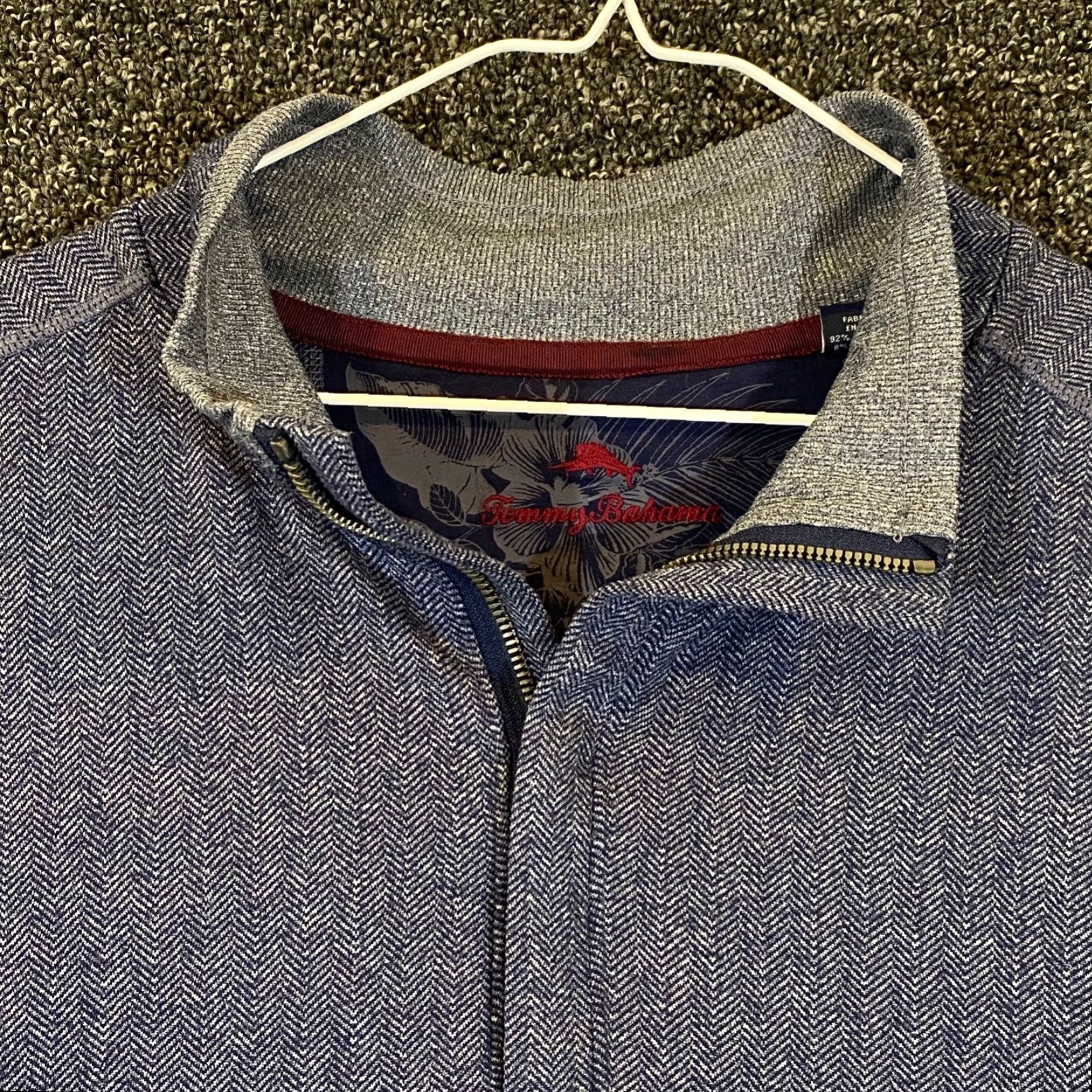 Tommy Bahama Tommy Bahama Sweater Mens Large Blue 1/4 Zip Pullover Golf Stretch Size US L / EU 52-54 / 3 - 2 Thumbnail