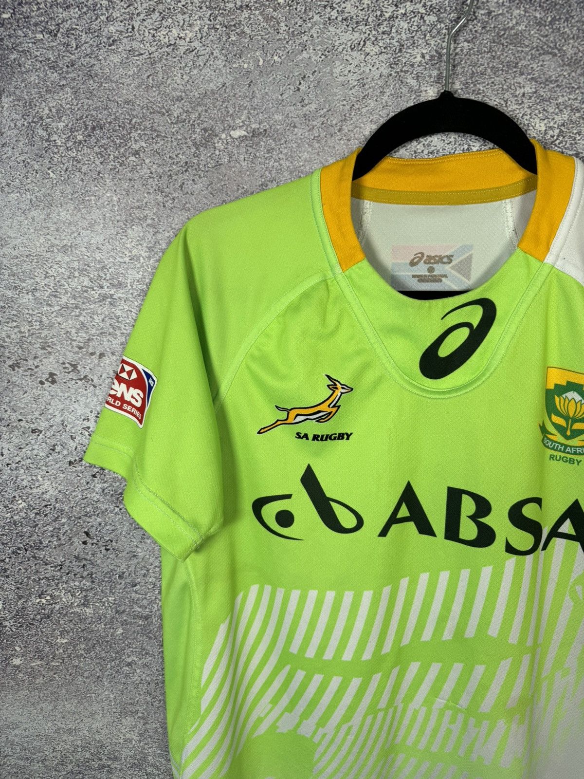 Asics South Africa Sevens Rugby Union 2014 Rugby Jersey Small Size US S / EU 44-46 / 1 - 3 Thumbnail