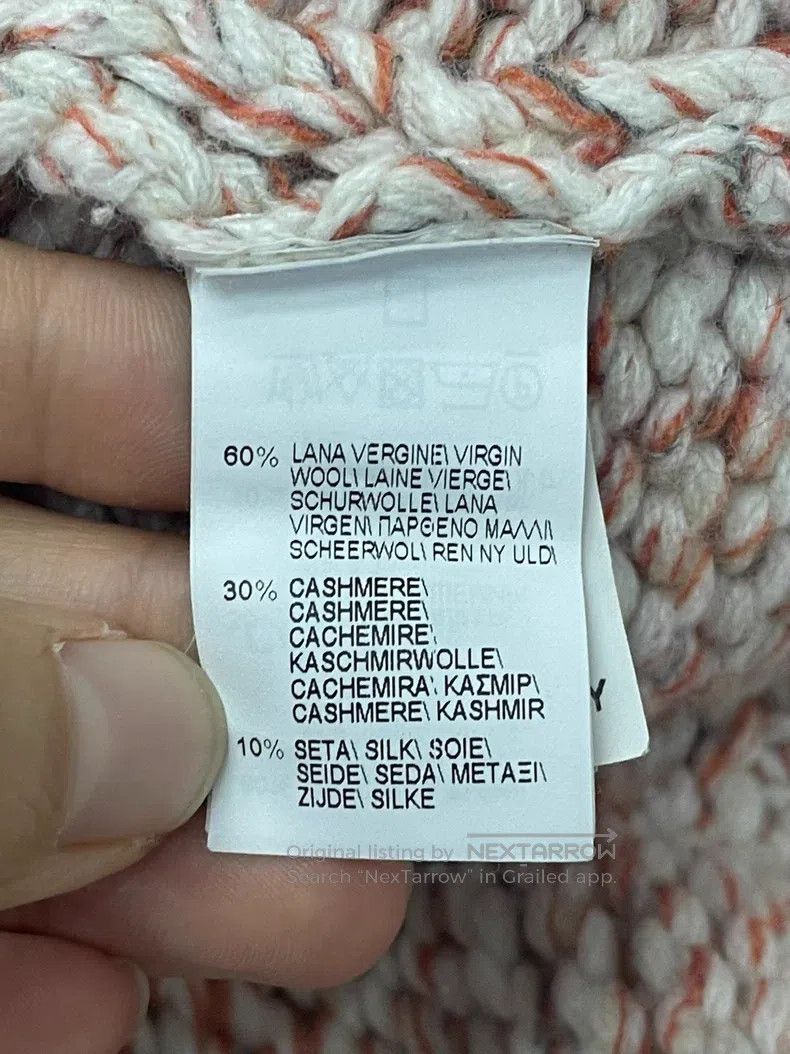 Brunello Cucinelli Brunello Cucinelli Pink and White Cashmere and Wool Sweate Size US M / EU 48-50 / 2 - 4 Thumbnail