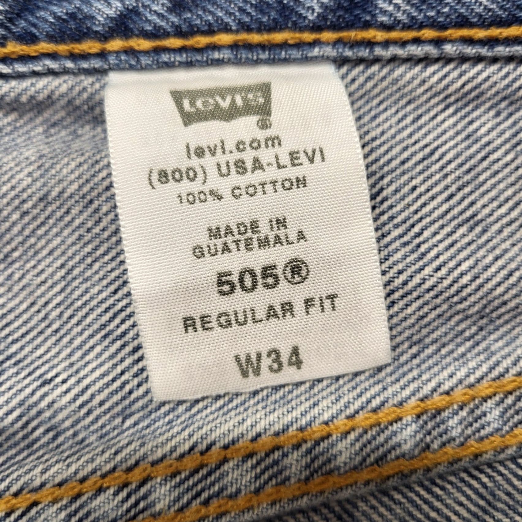 Levi's Levi's 505 Jean Shorts Men’s Size 34 Blue Denim Red Tab Casual Adult School Play Bermuda Shorts Regular Rise 5-Pocket Denim Blue Mens Size US 34 / EU 50 - 4 Thumbnail