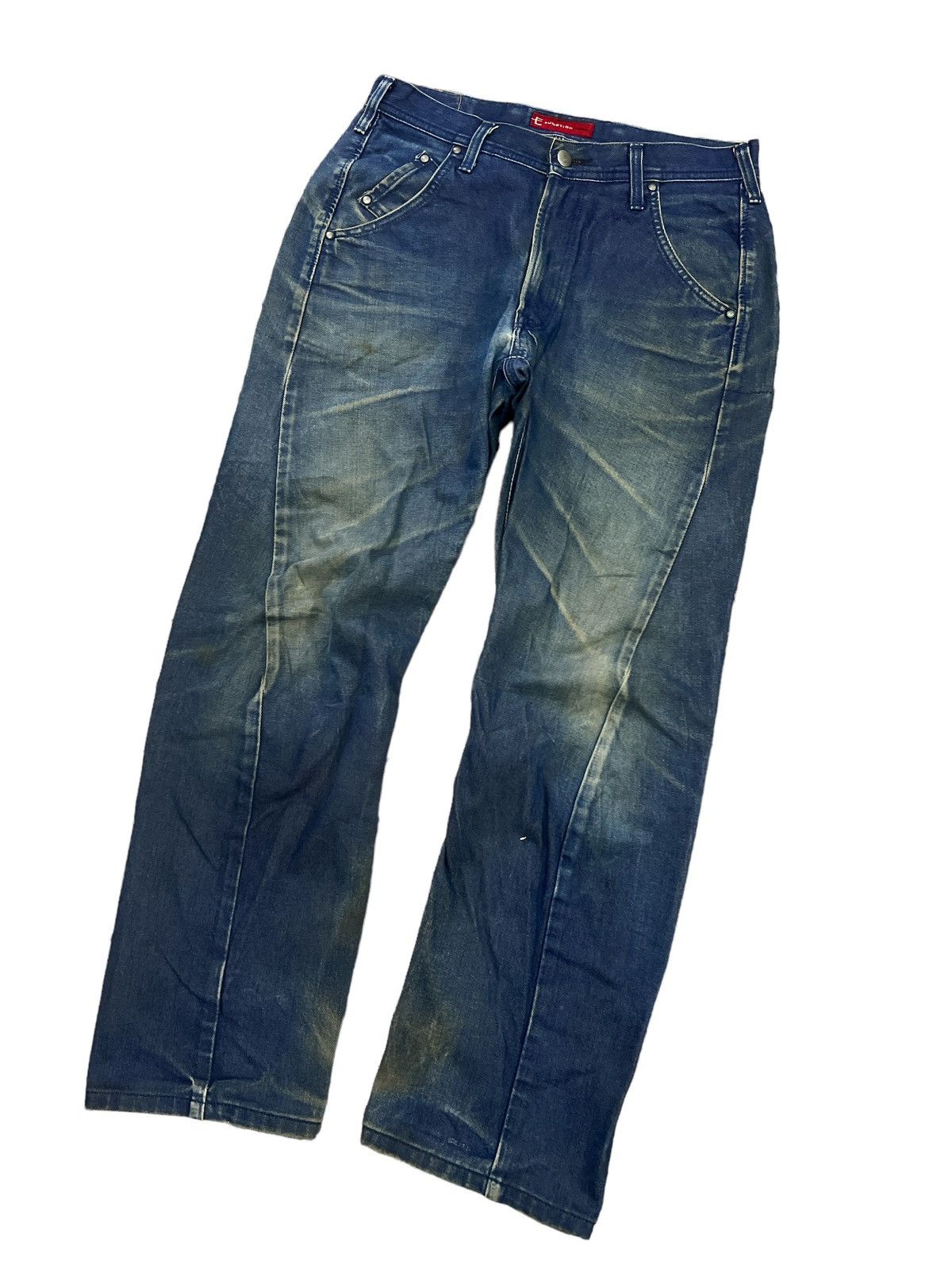 Hysteric Glamour HOT🔥EDWIN E FUNCTION BLUE DISTRESSED DENIM PANT Size US 30 / EU 46 - 6 Thumbnail