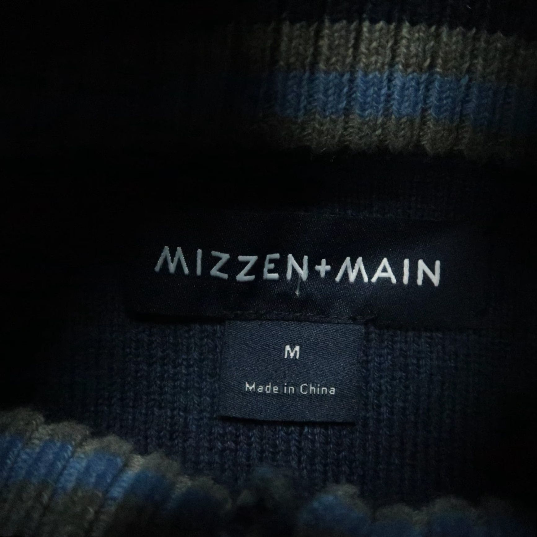 Mizzen+Main Mizzen+Main Sweater Men Medium Blue 1/4 Zip Long Sleeve Pullover Jumper Size US M / EU 48-50 / 2 - 3 Thumbnail