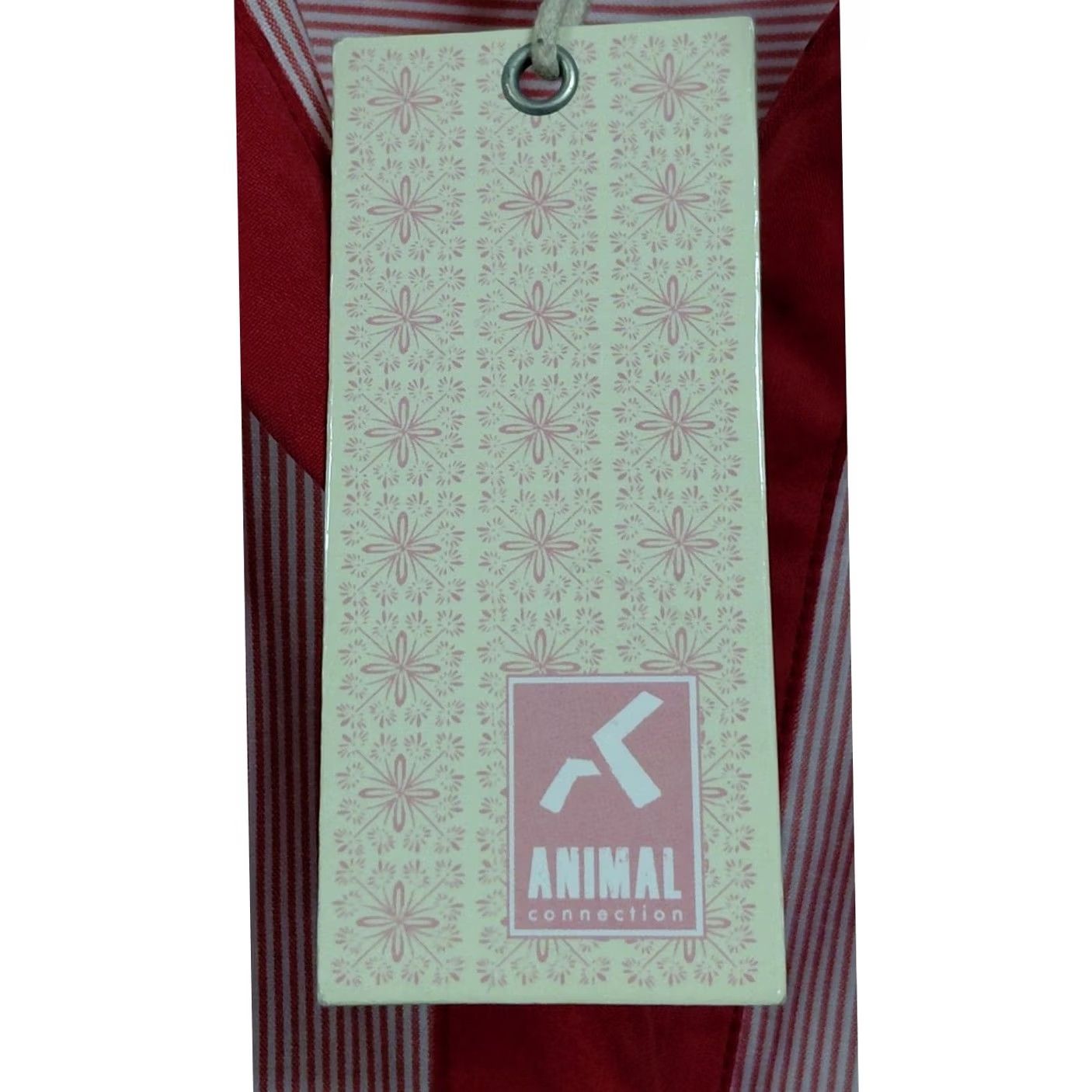 Vintage Animal Tunic Top Women's S Red Cotton Blend Long Sleeve Collared Blouse Casual Size S / US 4 / IT 40 - 4 Thumbnail