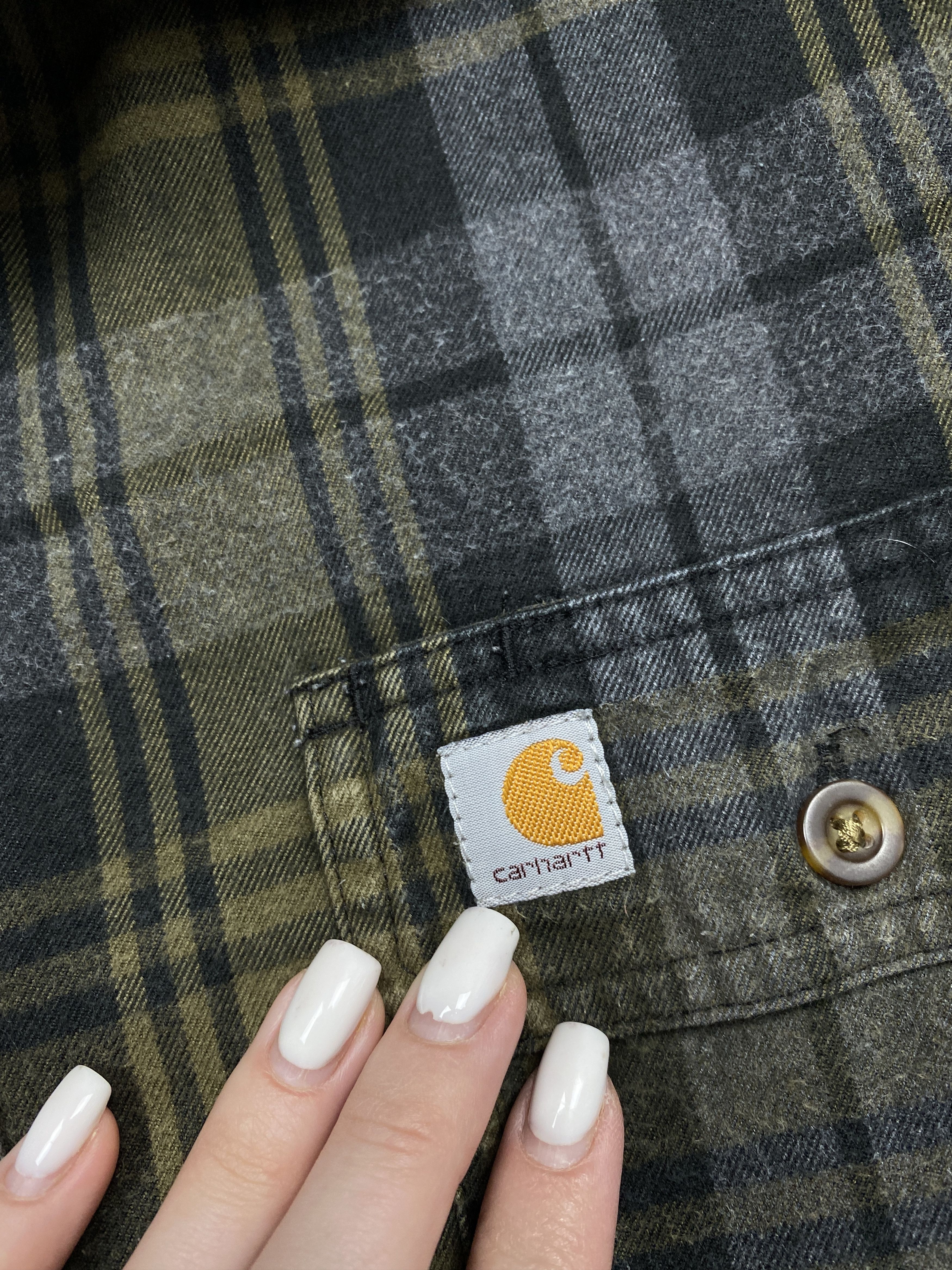 Carhartt × Vintage Carhartt Vintage Mens Flannel Plaid Shirt Y2K Overshirt Size US XXL / EU 58 / 5 - 4 Thumbnail