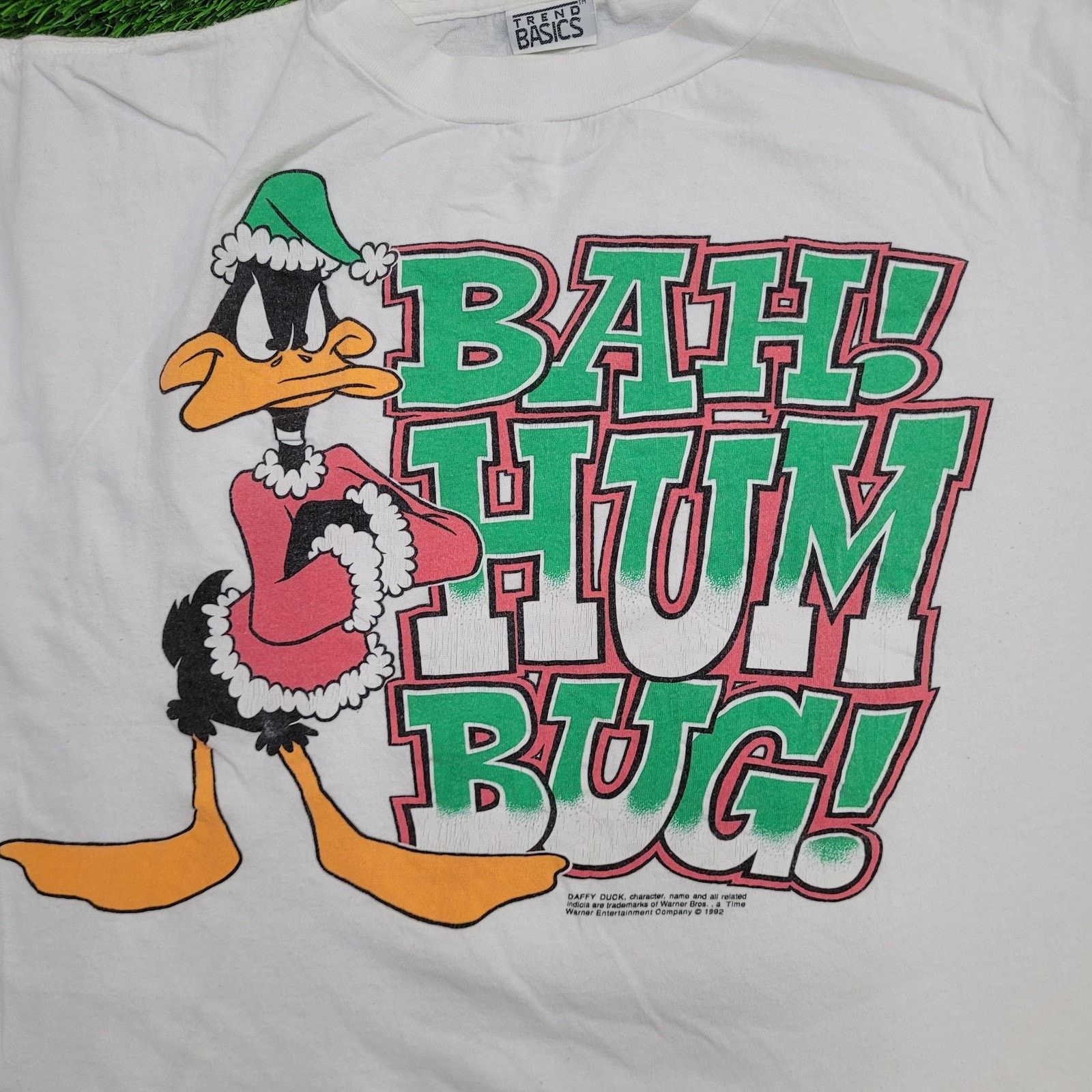 Other VTG 90s Daffy-Duck Bah-Hum-Bug Shirt Womens XL Boxy Cropped Size XL / US 12-14 / IT 48-50 - 3 Thumbnail