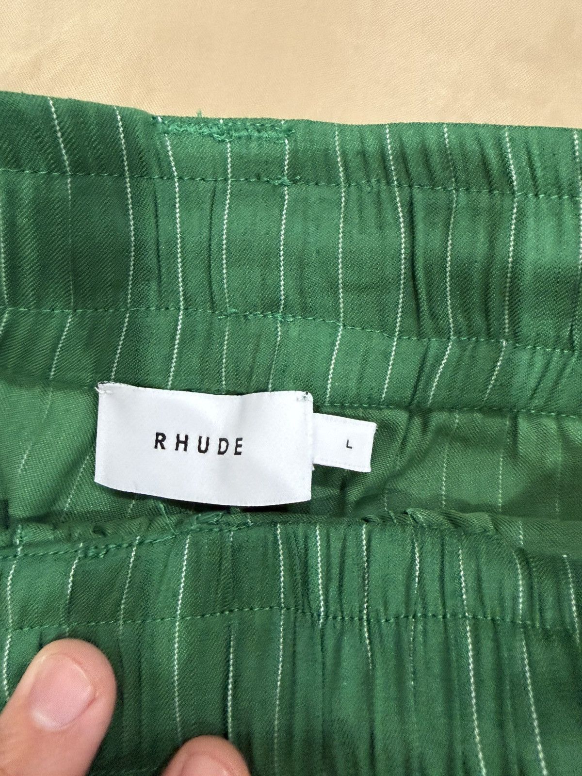 Rhude Rhude Green Pinstripe Trousers size L Size US 34 / EU 50 - 3 Thumbnail