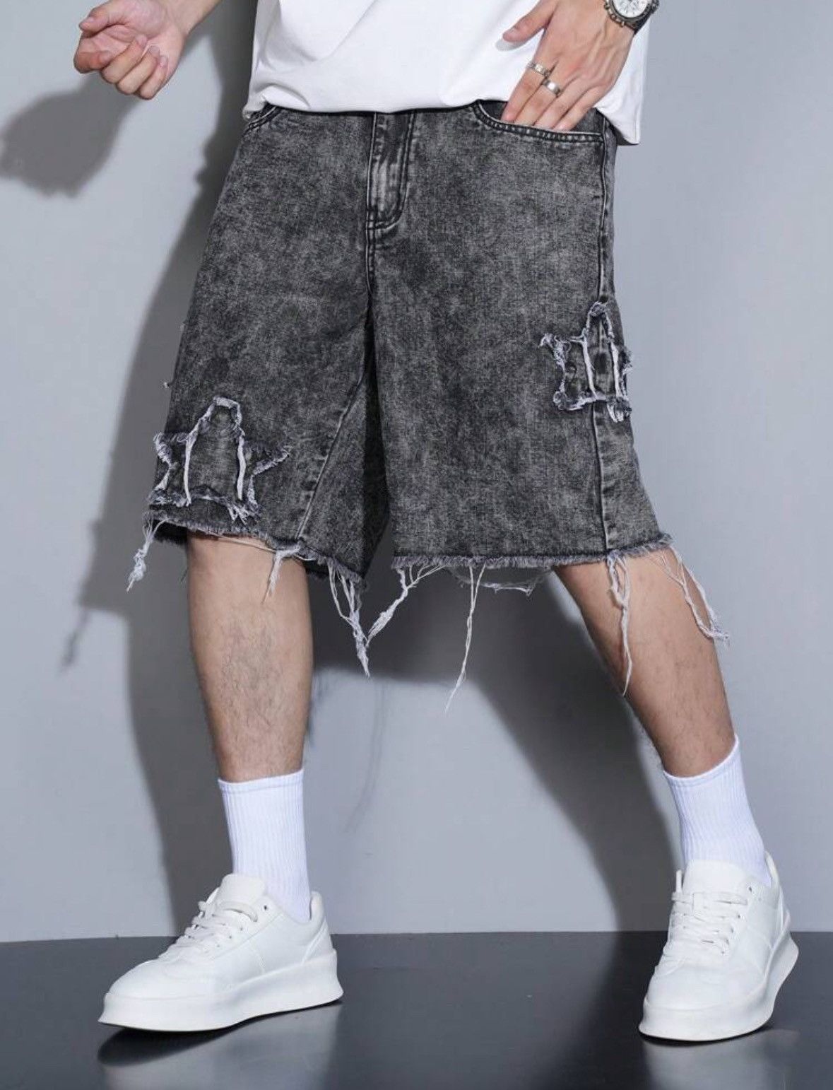 Other × Vintage Manfinity EMRG Men's Casual Distressed Loose Fit Denim Size US 38 / EU 54 - 1 Thumbnail