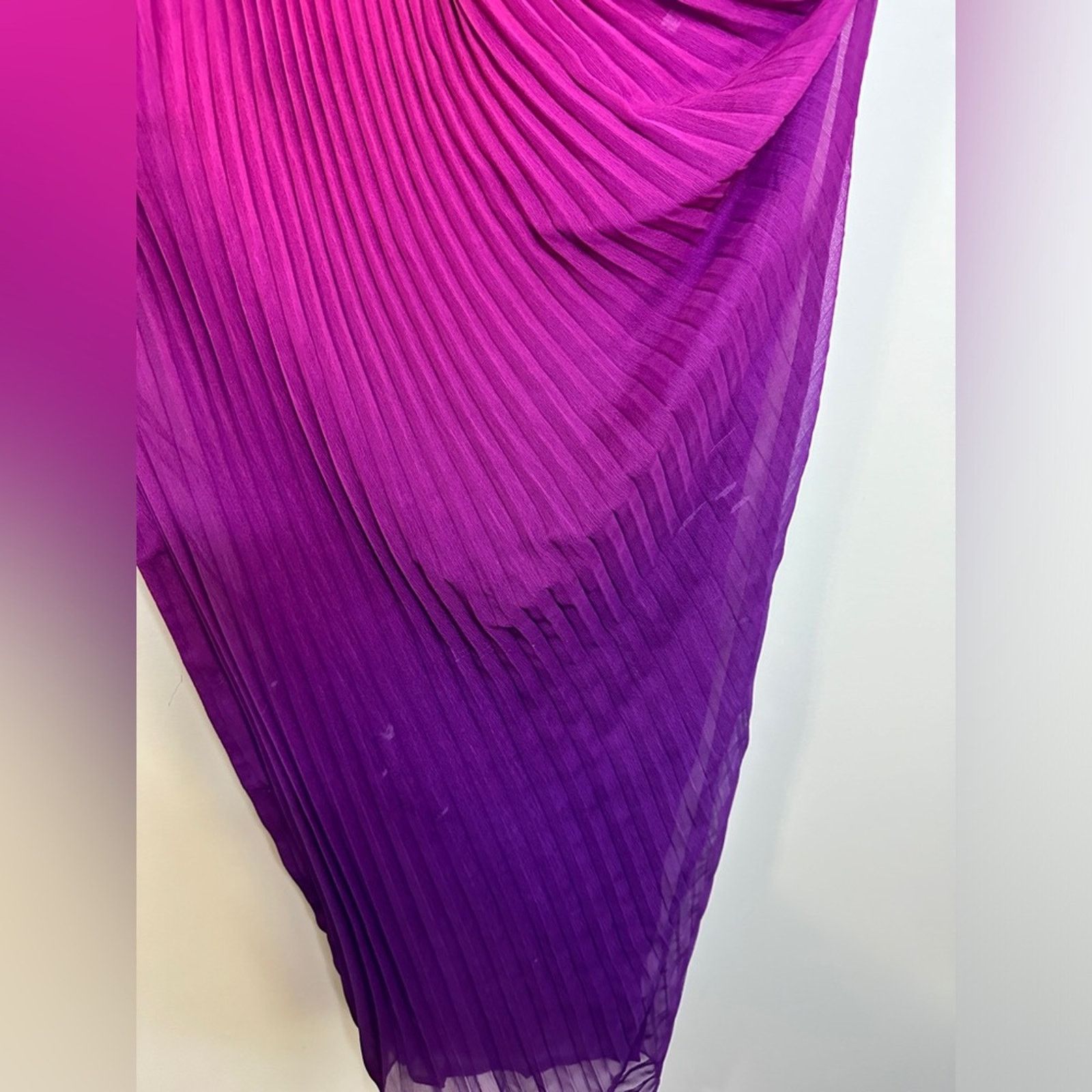 Rococo Sand Rococo Sand Size Small Pink & Purple Pleated Paige Long Gown Size S / US 4 / IT 40 - 7 Thumbnail