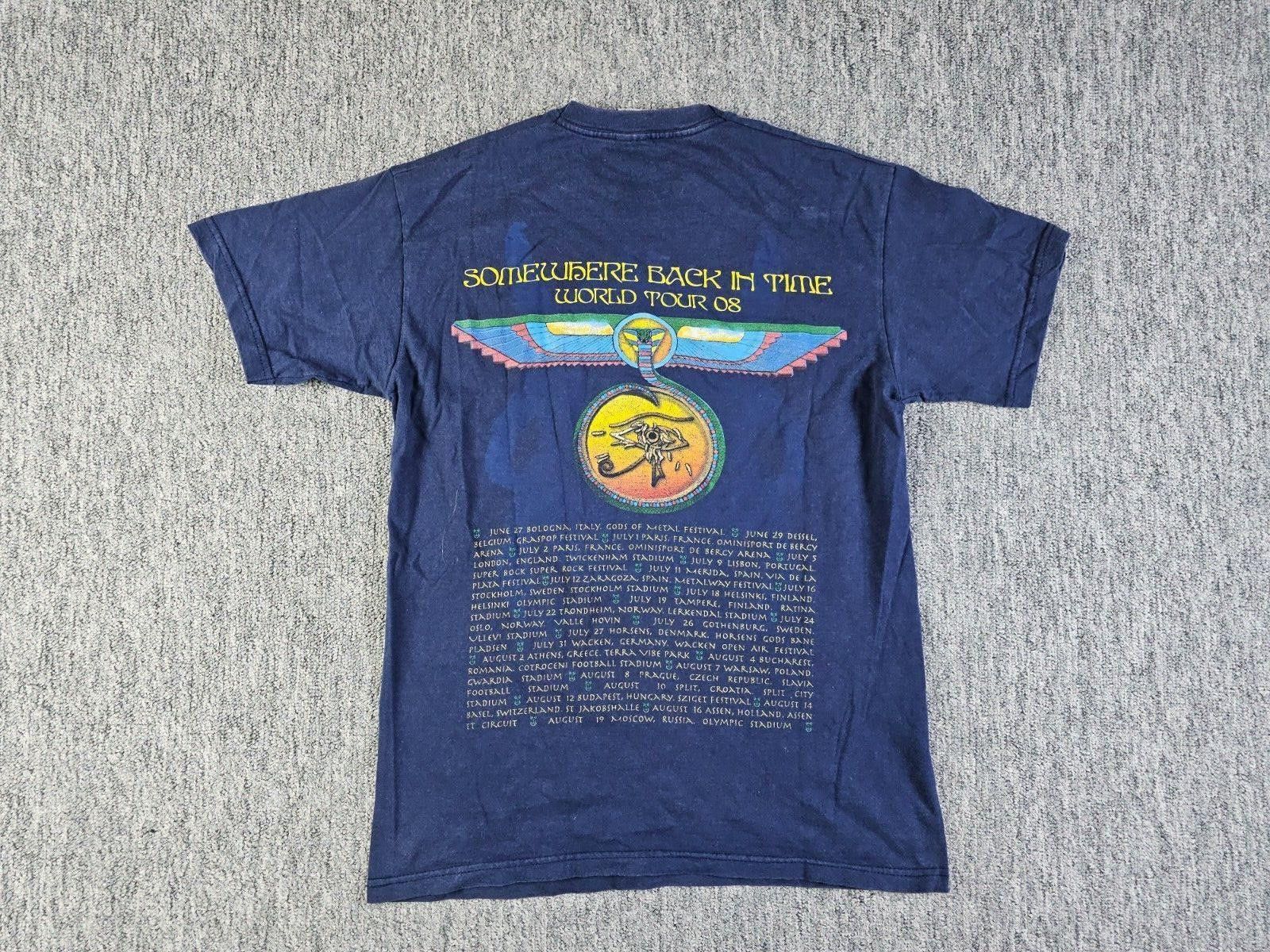 Fruit Of The Loom 2008 Iron Maiden "Somewhere Back in Time" Tour T-Shirt S Size US L / EU 52-54 / 3 - 3 Thumbnail