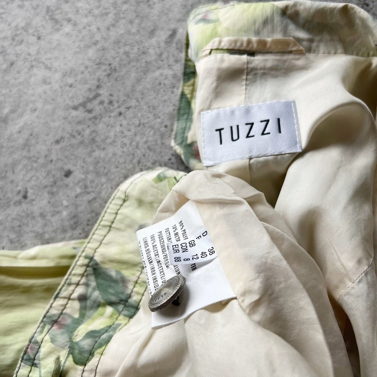 Designer × Other Tuzzi Womens Floral Full Zip Long Sleeve Jacket Pockets Size S / US 4 / IT 40 - 6 Thumbnail