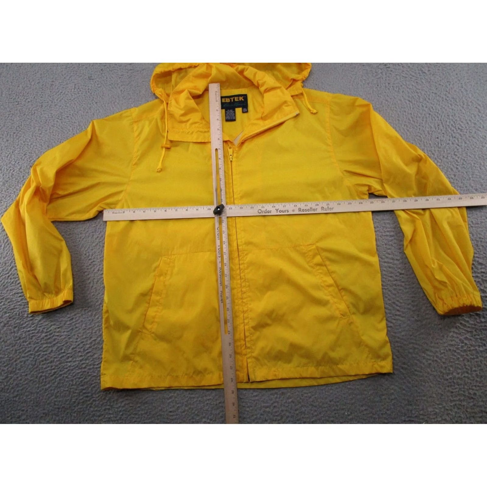 Eddie Bauer VINTAGE Eddie Bauer Ebtek Men's Yellow Hooded Rain Jacket Parka Anorak Coat Jacket Size US M / EU 48-50 / 2 - 5 Thumbnail