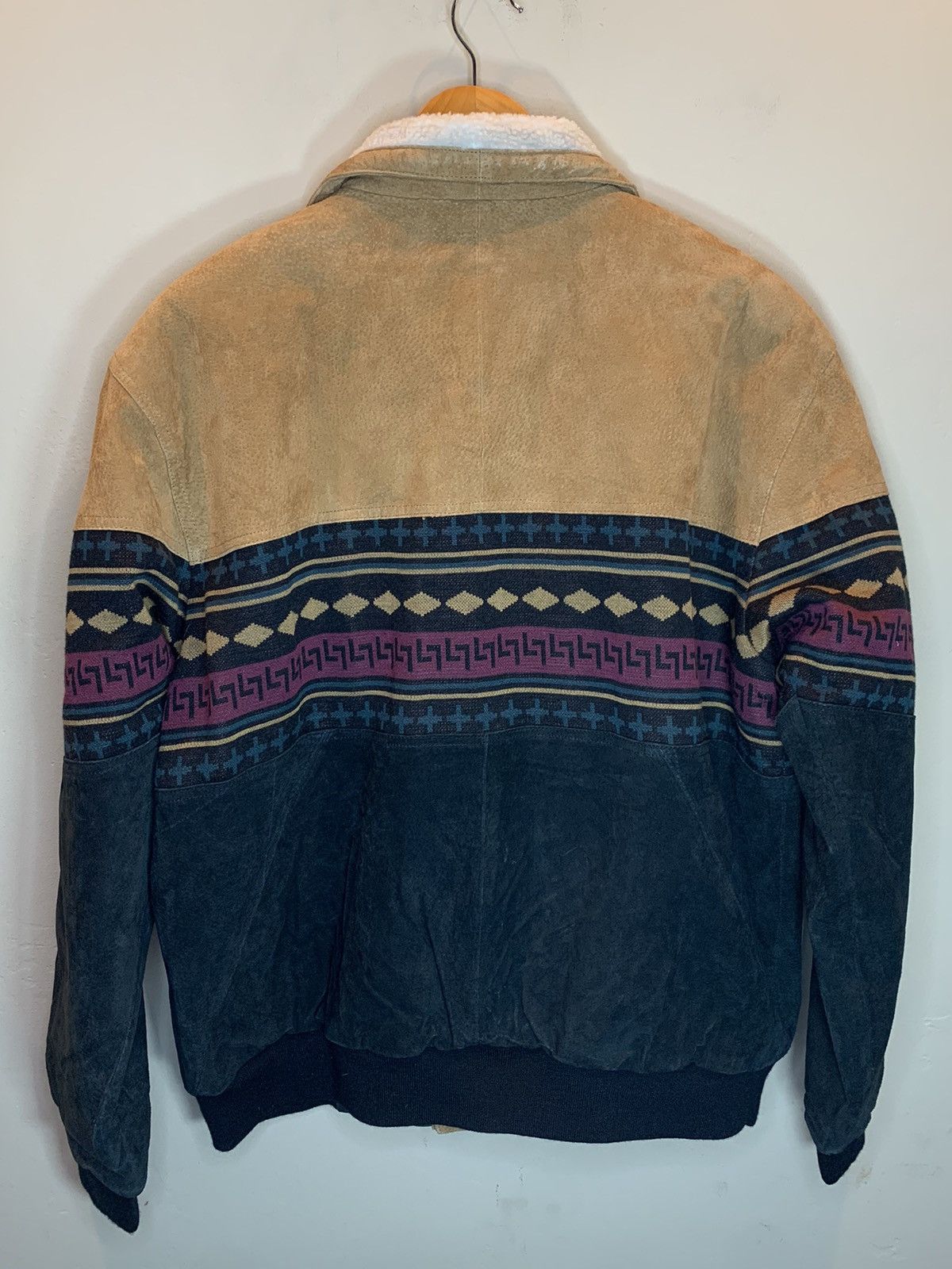 Vintage *RARE* Vintage Ferugini Aztec Leather Southwestern Jacket Size US L / EU 52-54 / 3 - 2 Thumbnail