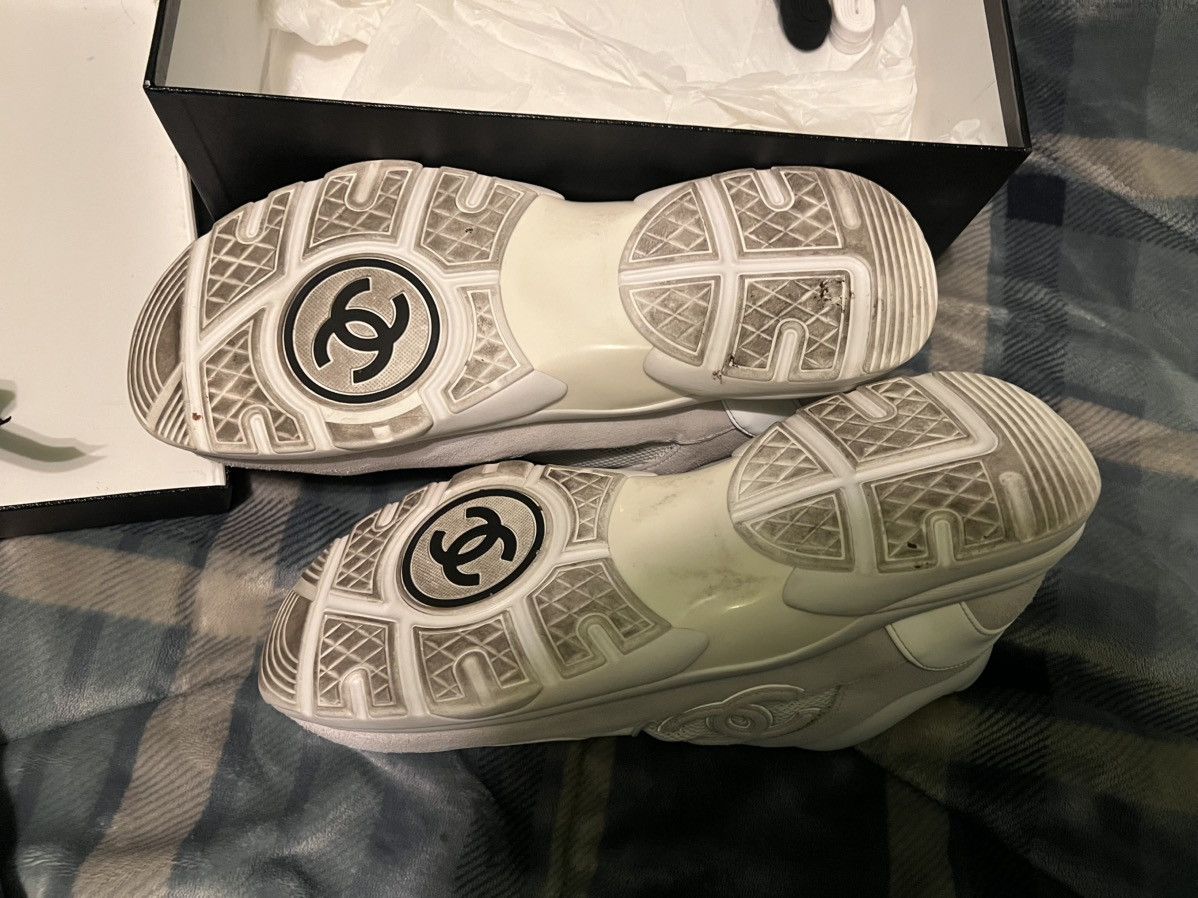 Chanel Chanel Low Top Triple White Sneakers size 46 Size US 13 / EU 46 - 5 Thumbnail