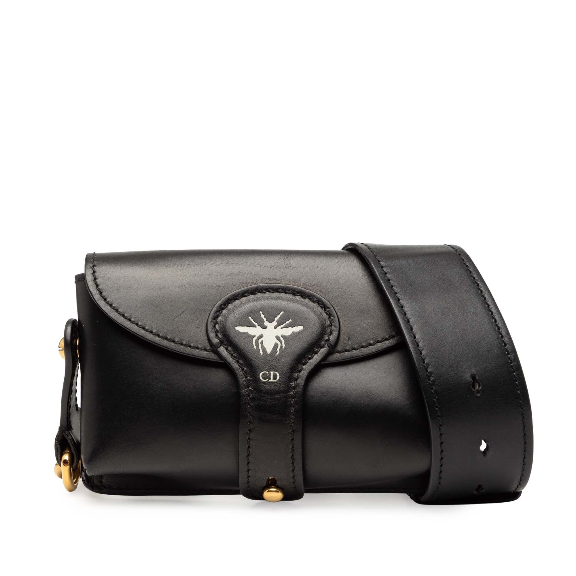 Dior Mini Leather D Bee Saddle Bag Size ONE SIZE - 1 Thumbnail