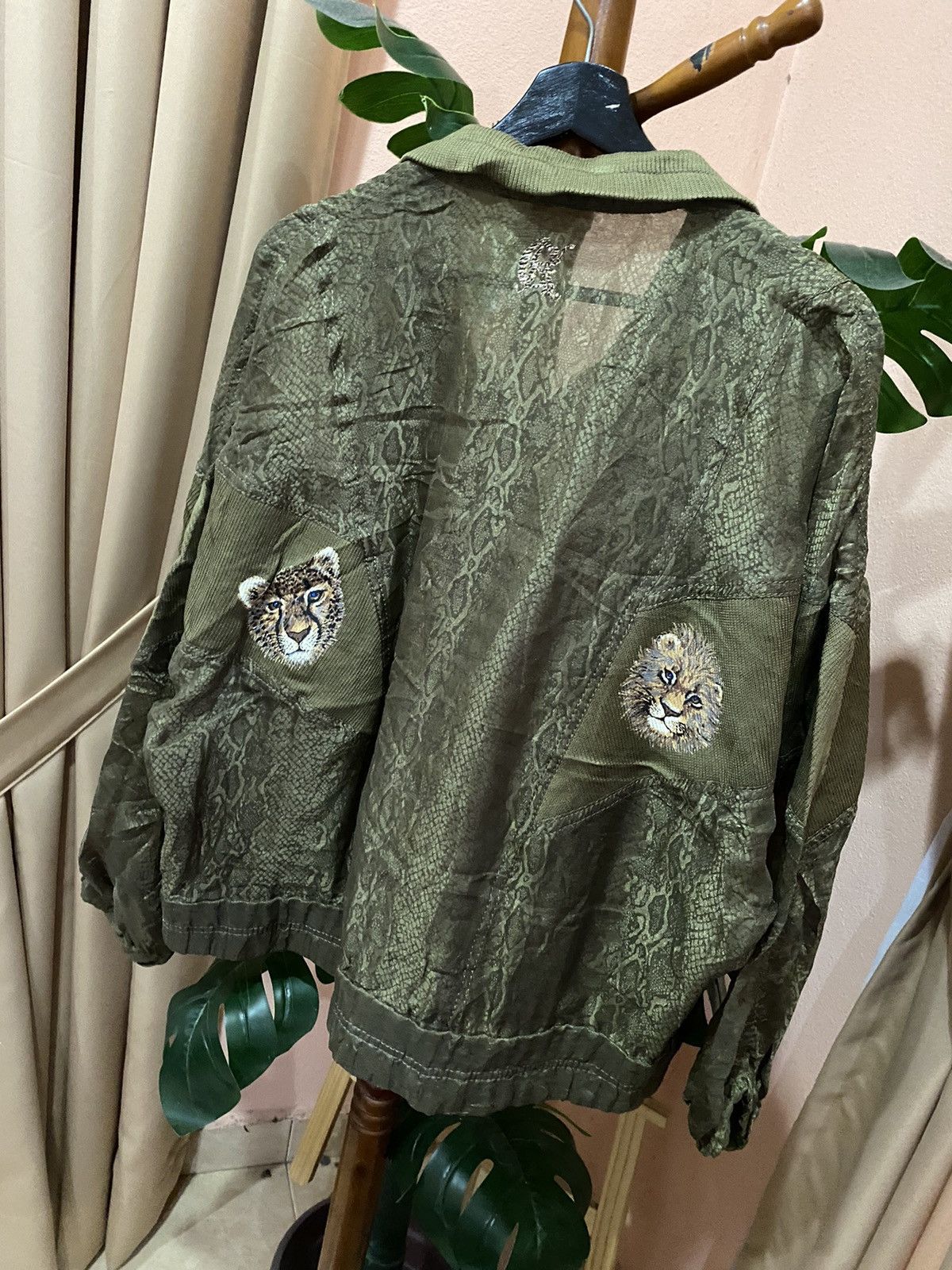 Japanese Brand La Moda Goji Snake Print Embroidered Jacket Vintage-Inspired Size L / US 10 / IT 46 - 8 Thumbnail