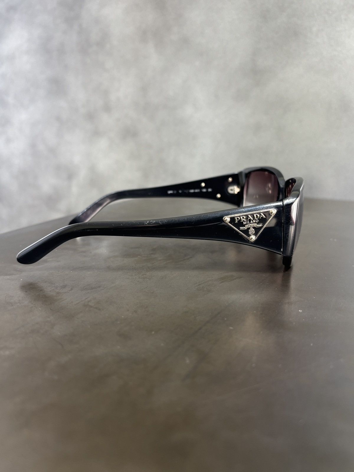 Y2K Prada Sunglasses SPR16L Triangle Logo Case 2000s Vintage