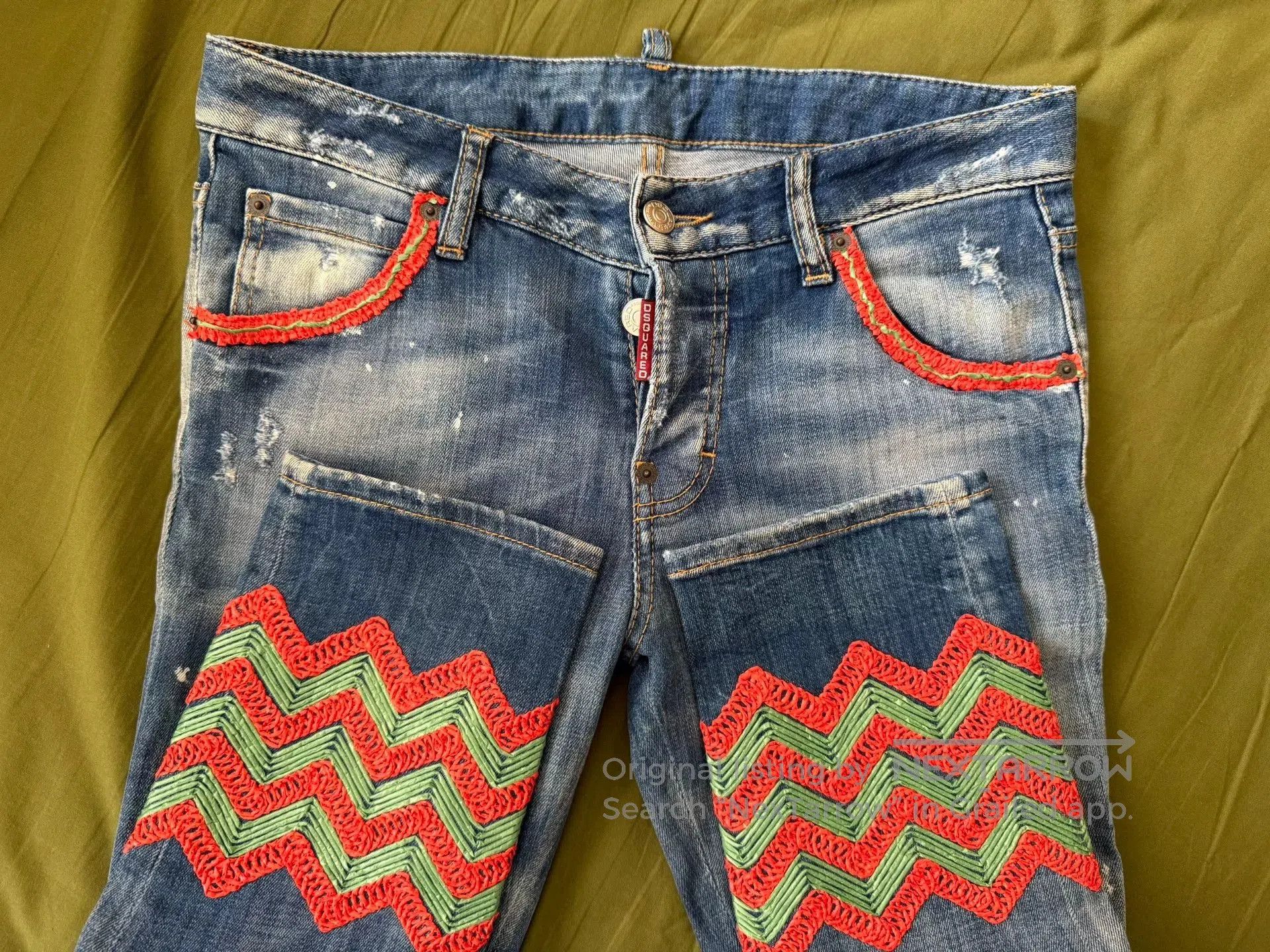 Dsquared2 DSQUARED2 Women's Blue Denim Cropped Pants. Size 37" - 7 Thumbnail