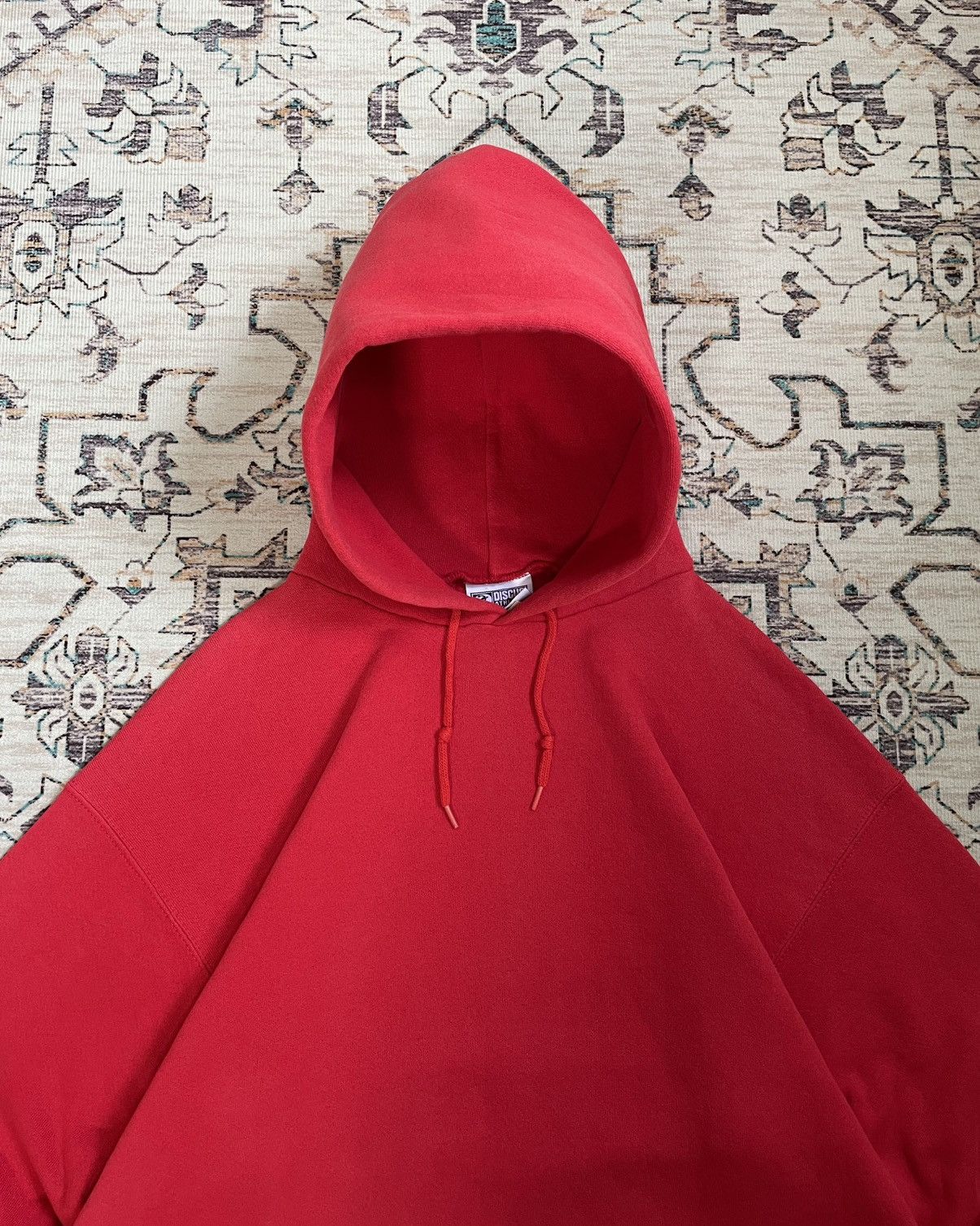 Vintage Vintage 90s Discus Athletic Red Hoodie Size US L / EU 52-54 / 3 - 3 Thumbnail