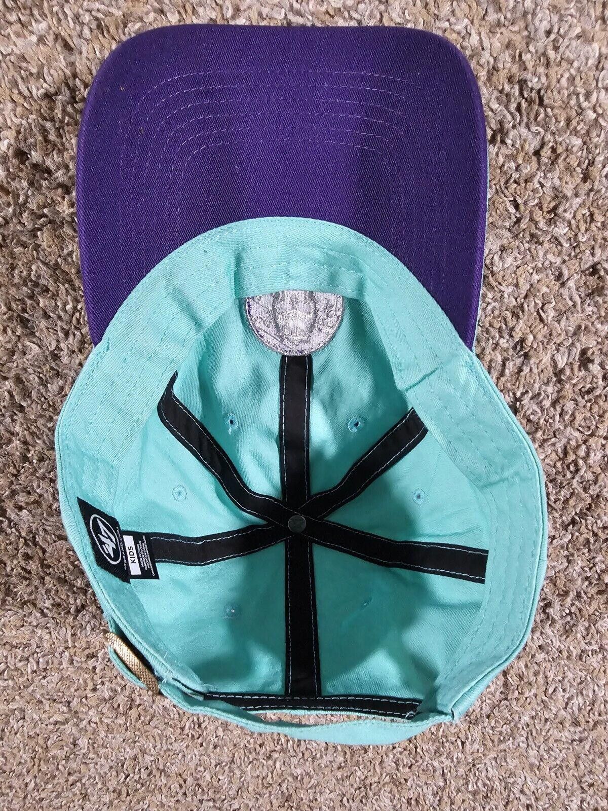 Designer '47 Spartan Helmet Embroidered Logo hat Teal Purple Kids Size ONE SIZE - 7 Thumbnail