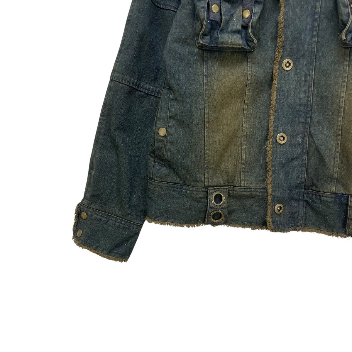 In The Attic 💥 In the Attic Reconstructed Denim Jeans Fur Jacket Size US M / EU 48-50 / 2 - 7 Thumbnail