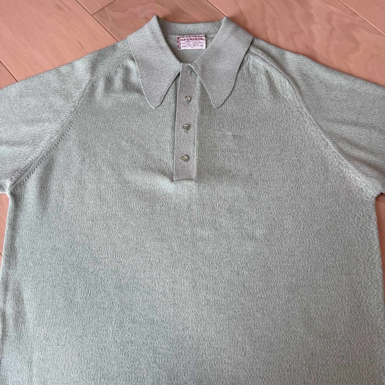 McGregor × Vintage Vintage McGregor Polo Large Green 70s Made in USA Knit Size US L / EU 52-54 / 3 - 3 Thumbnail