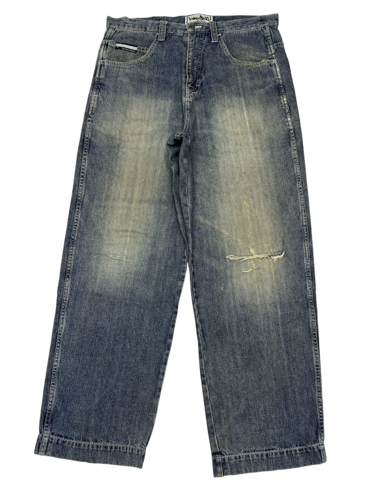 Le Grande Bleu (L.G.B.) BAGGY JEAN FOURSEASON DIRTY JEWEL SKATEBOARD DENIM JEAN Size US 36 / EU 52 - 2 Thumbnail