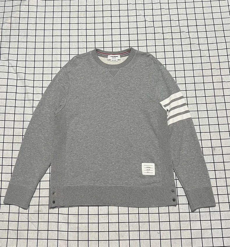 Thom Browne Thom Browne Gray four stripe hoodie Size US XXL / EU 58 / 5 - 1 Thumbnail