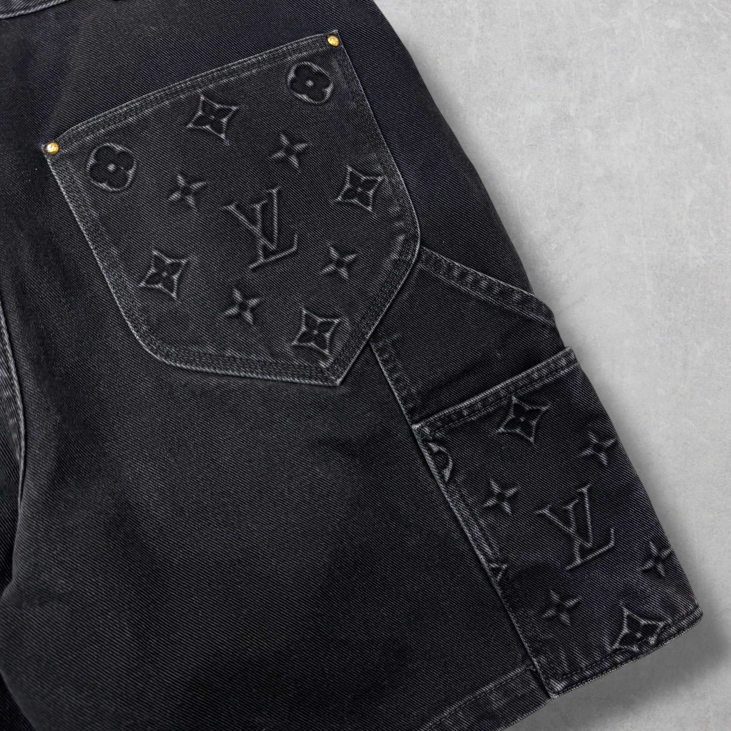 Louis Vuitton Louis Vuitton Monogram Denim Carpenter Shorts 33 Size US 33 - 5 Thumbnail